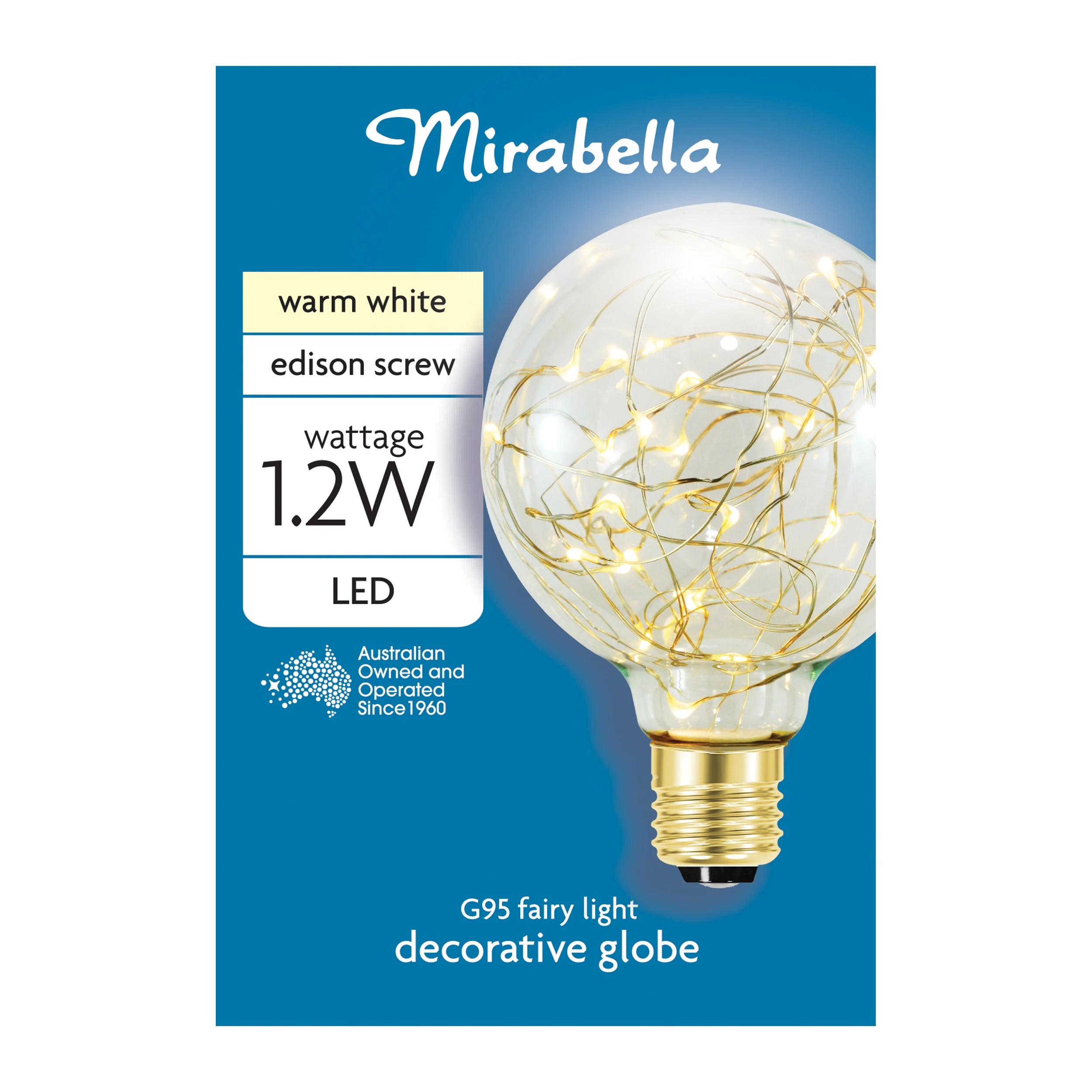 1 Mirabella E27 1.2W LED Warm White G95 Fairy Light Decorative Globe, 1 of 2