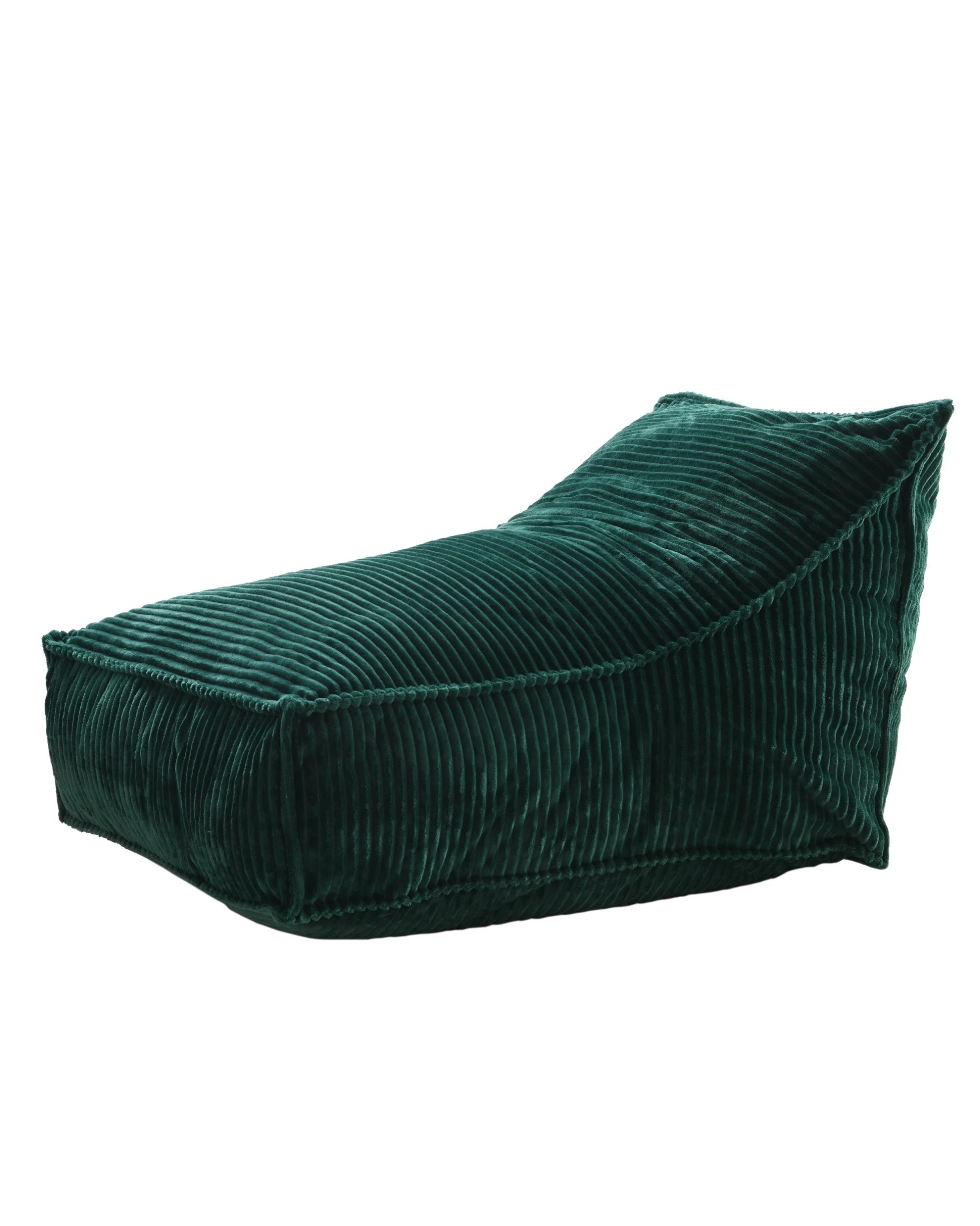 2 Cadence & Co. Wilde Ribbed Luxe Fleece Bean Bag Lounge Cover - Emerald, 2 of 7