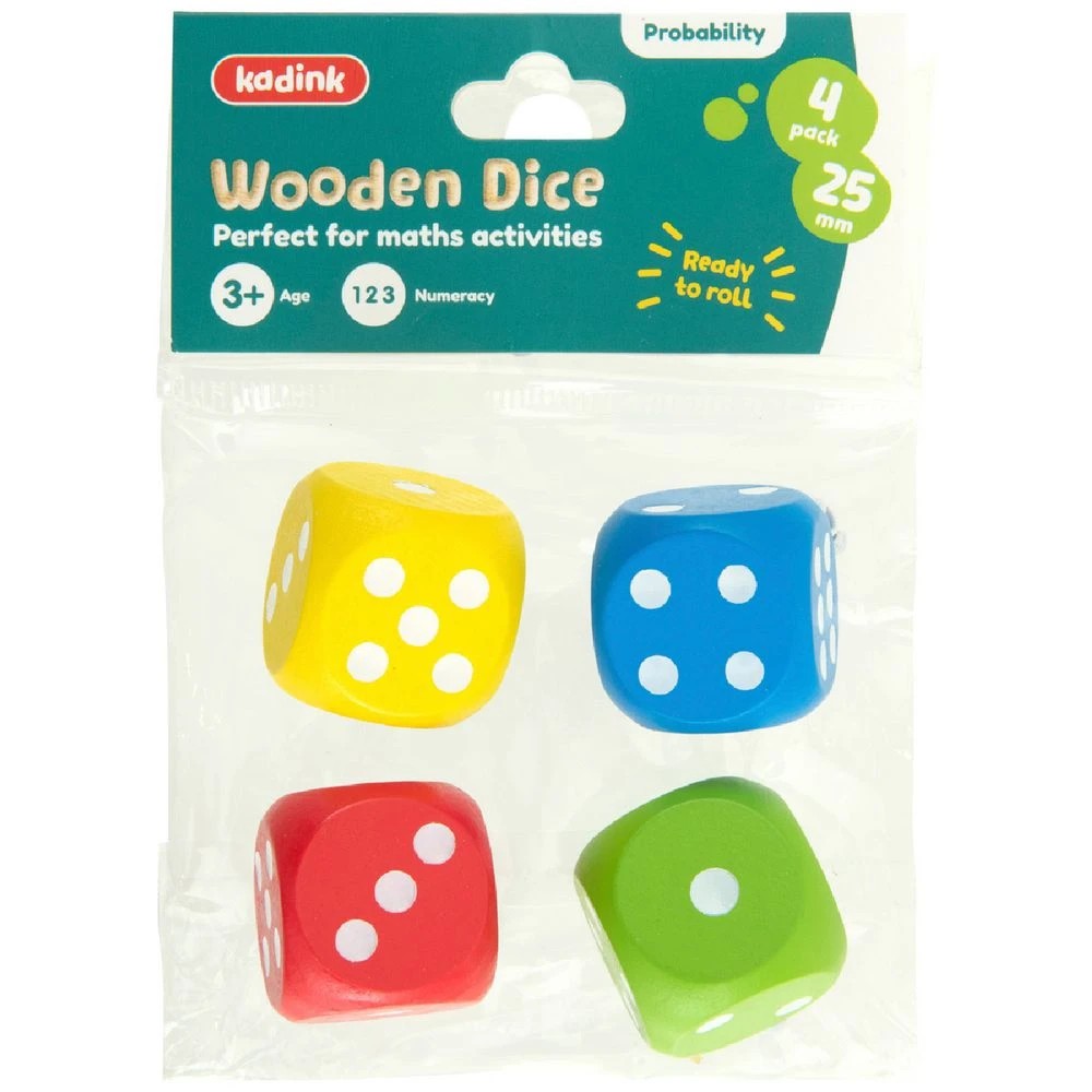 1 Kadink Wooden Dice 4 Pack, 1 of 2