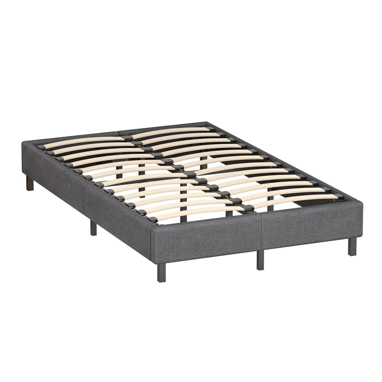 10 Alfordson Bed Frame King Single Mattress Base Foundation Fabric Basel - Grey, 10 of 10
