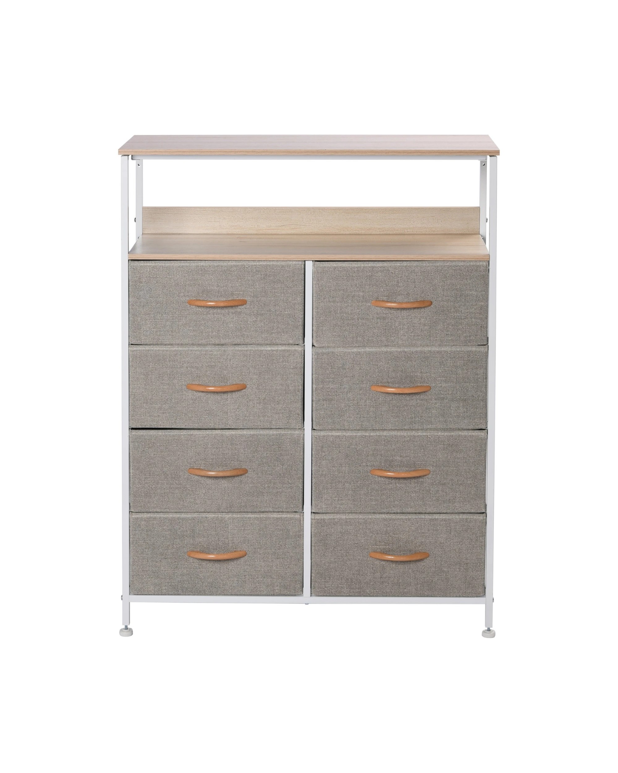 3 Sherwood Luna 8 Drawer Fabric Home Storage Dresser With Shelf - Cream, 3 of 7