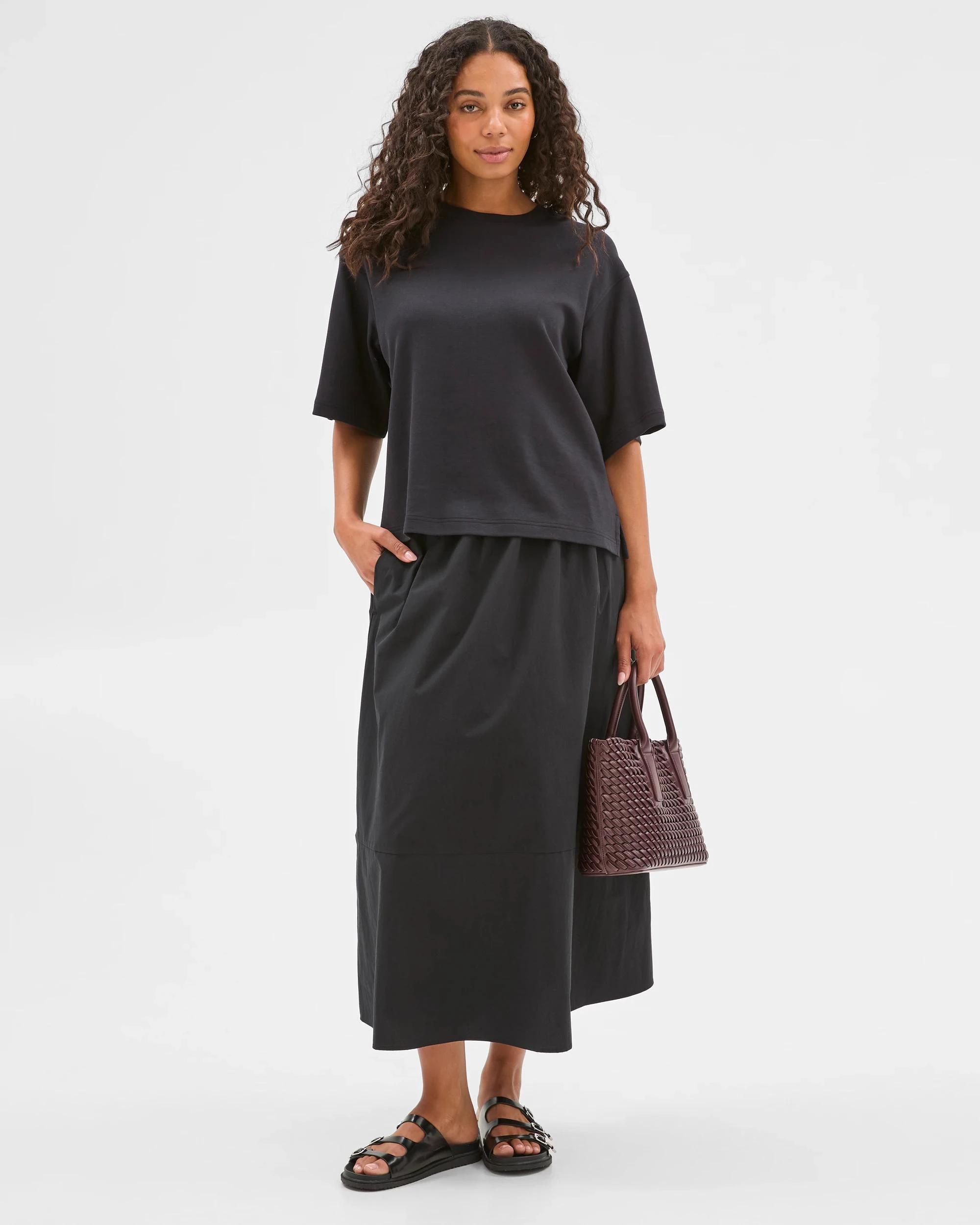 4 Target Australian Cotton Heavyweight Boxy T-Shirt BLACK, 4 of 6