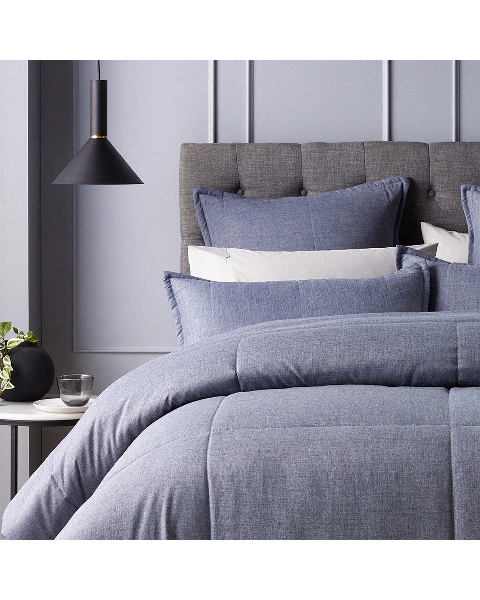 2 Bianca Maynard Comforter Pillowcase 6 Piece Set - Super King Bed - Blue, 2 of 3