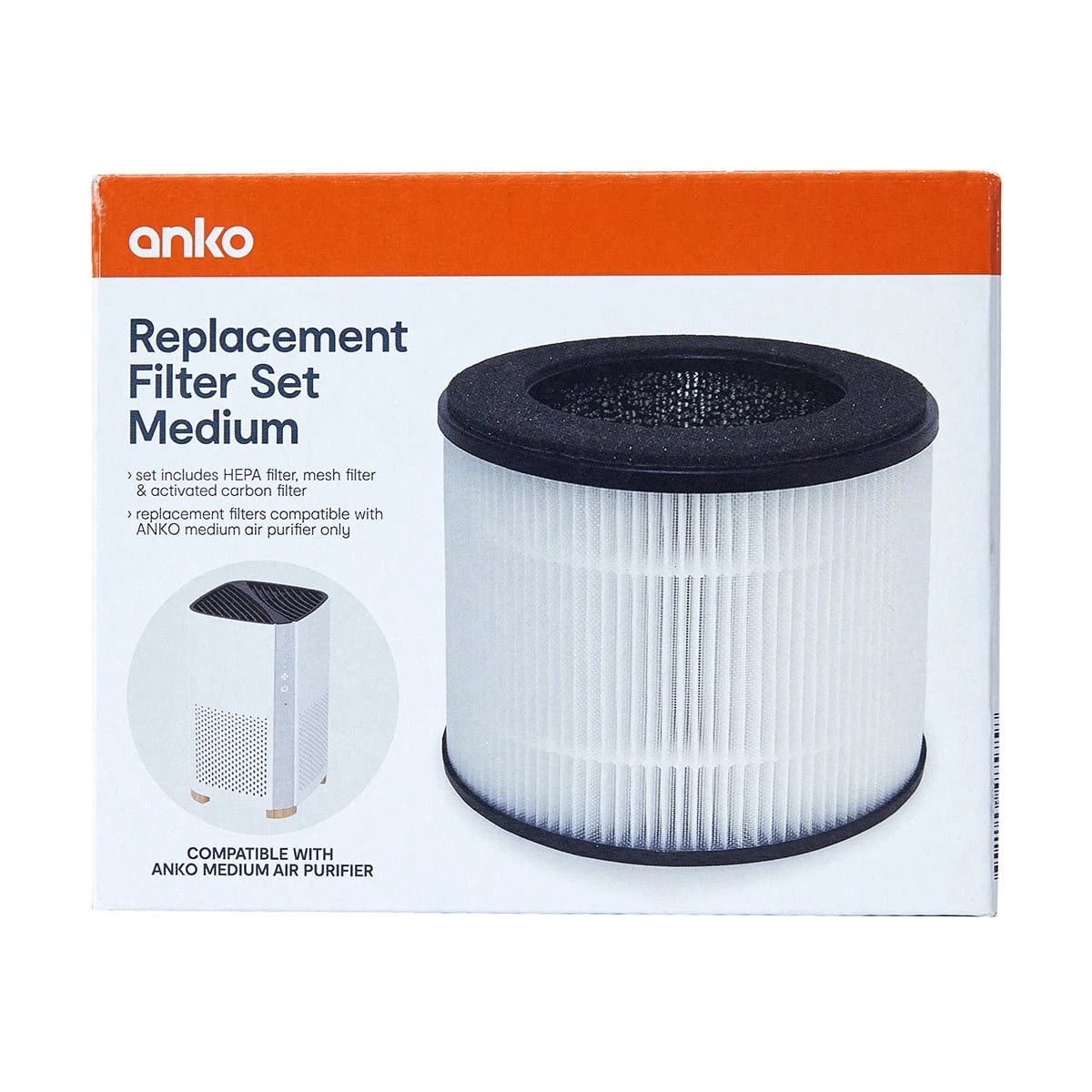 8 Medium Replacement Filter Set - White, 8 of 8