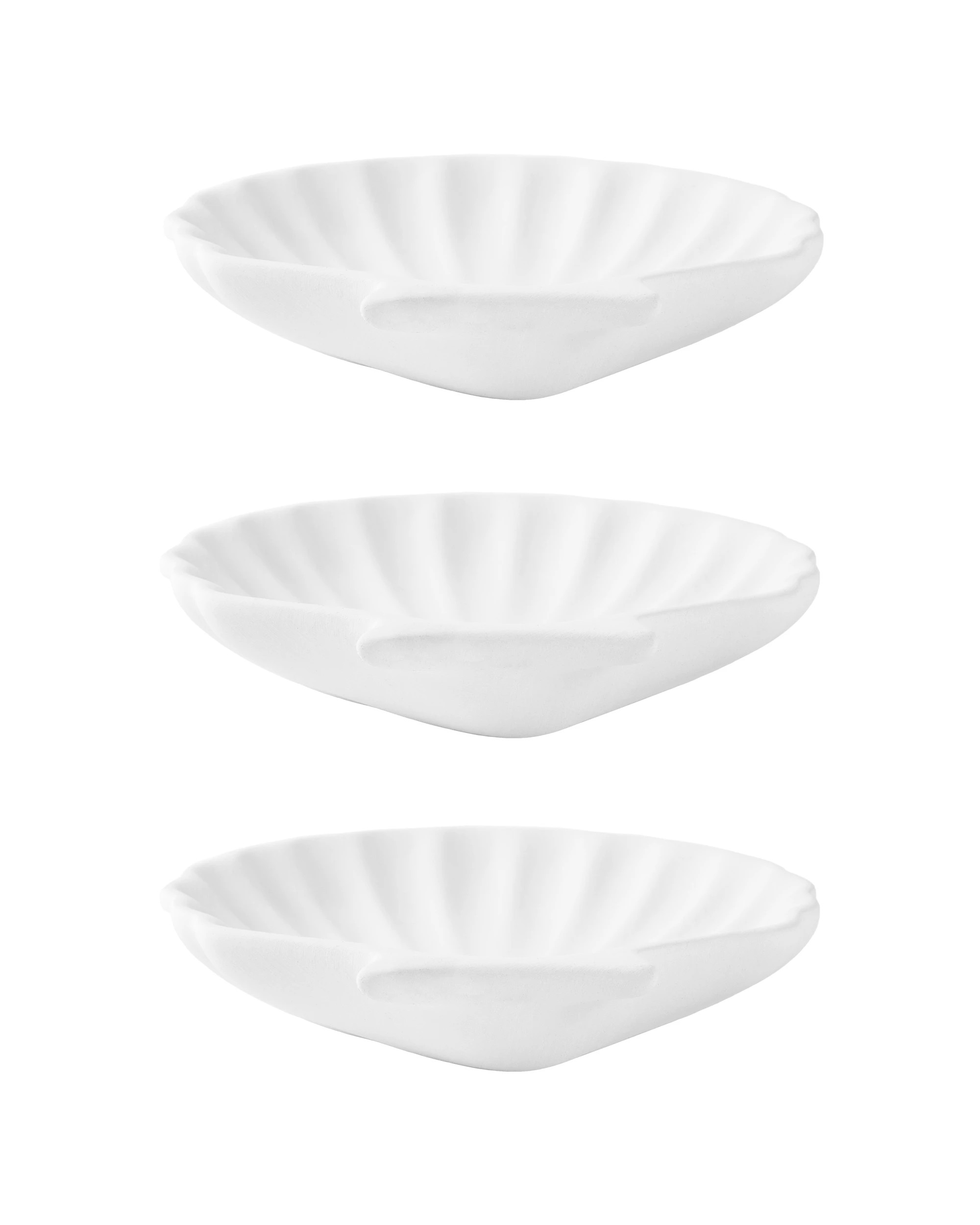 2 3 Pack Ceramic Blank Trinket Trays, 2 of 3