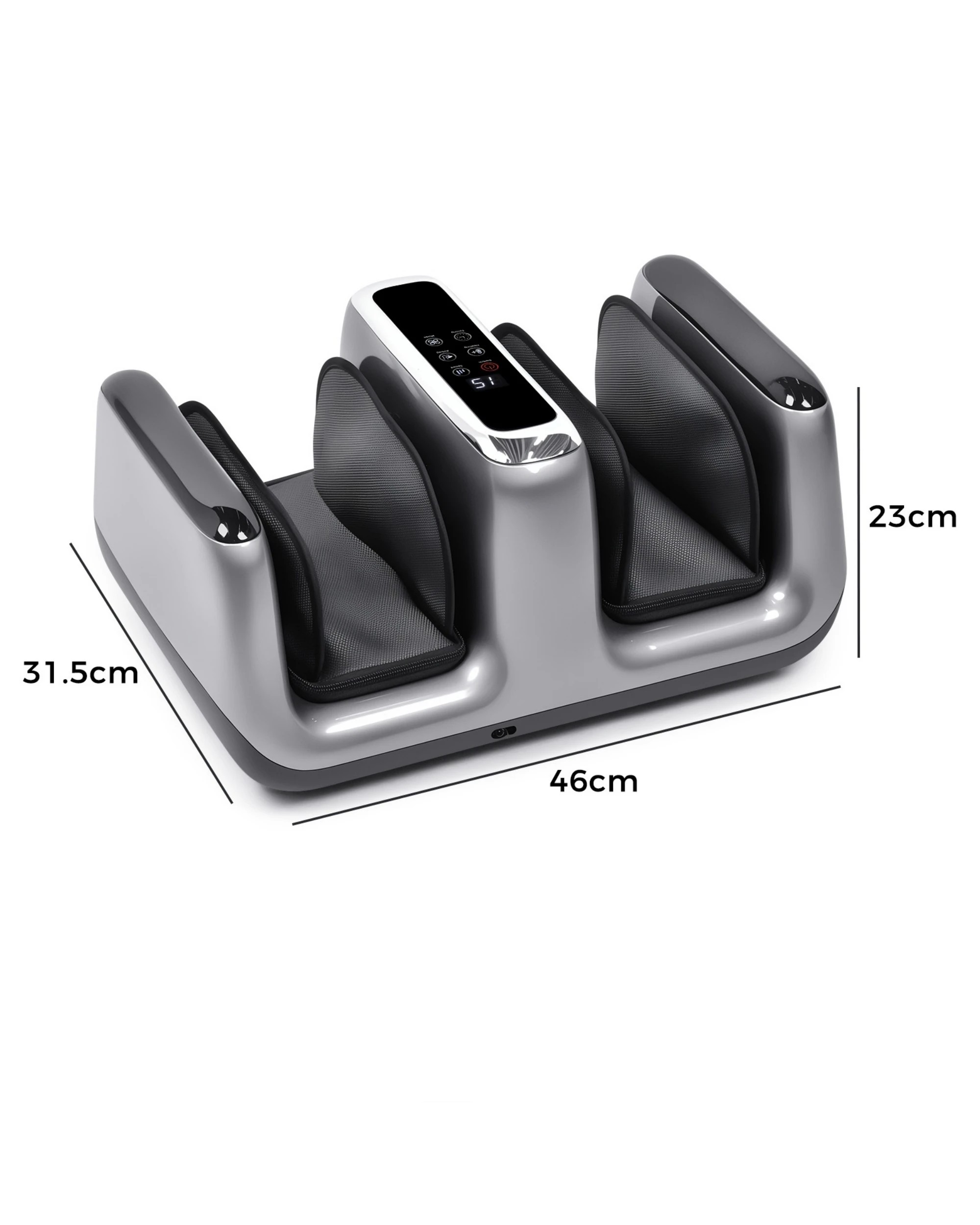 8 Adwin Foot Massager with Heat, Deep Kneading Rollers - Silver, 8 of 8
