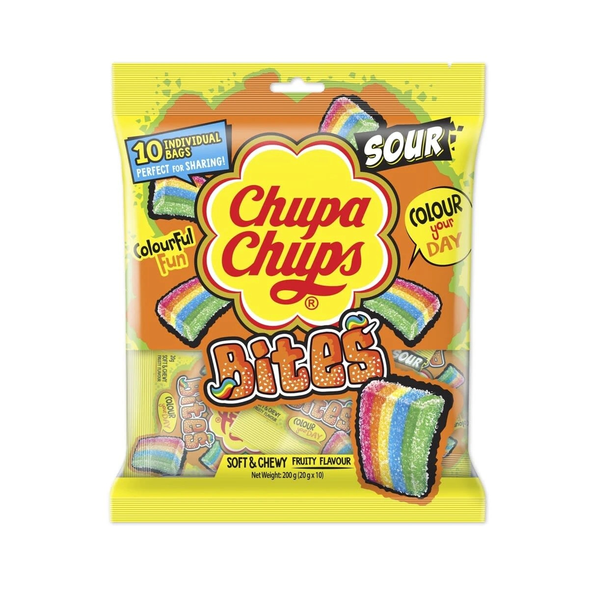 1 Chupa Chups 10 Pack Sour Bites 200g, 1 of 2