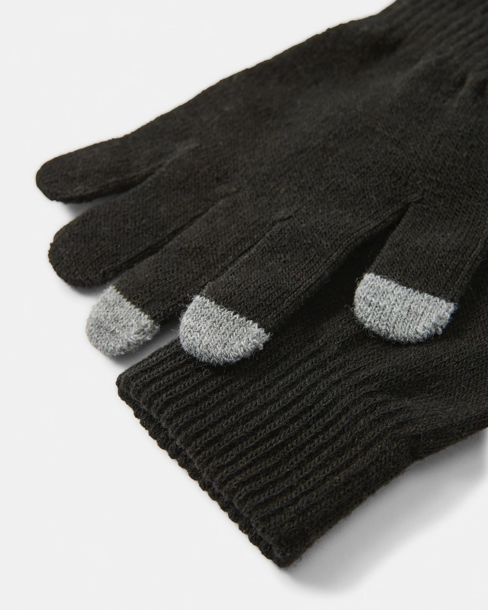 3 Touchscreen Gloves Black, 3 of 3