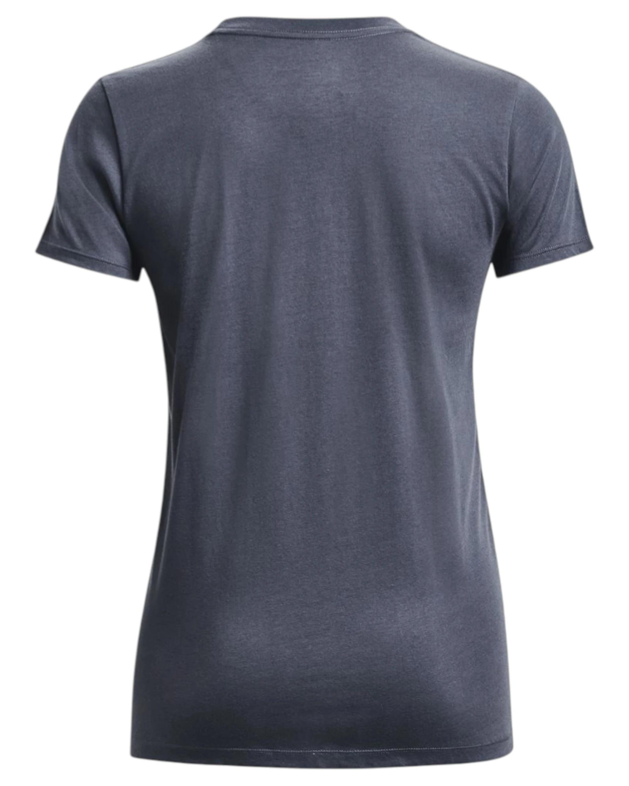 3 Under Armour Womens Sport Style Logo Short Sleeve Charcoal Shirt CHARCOAL, 3 of 6