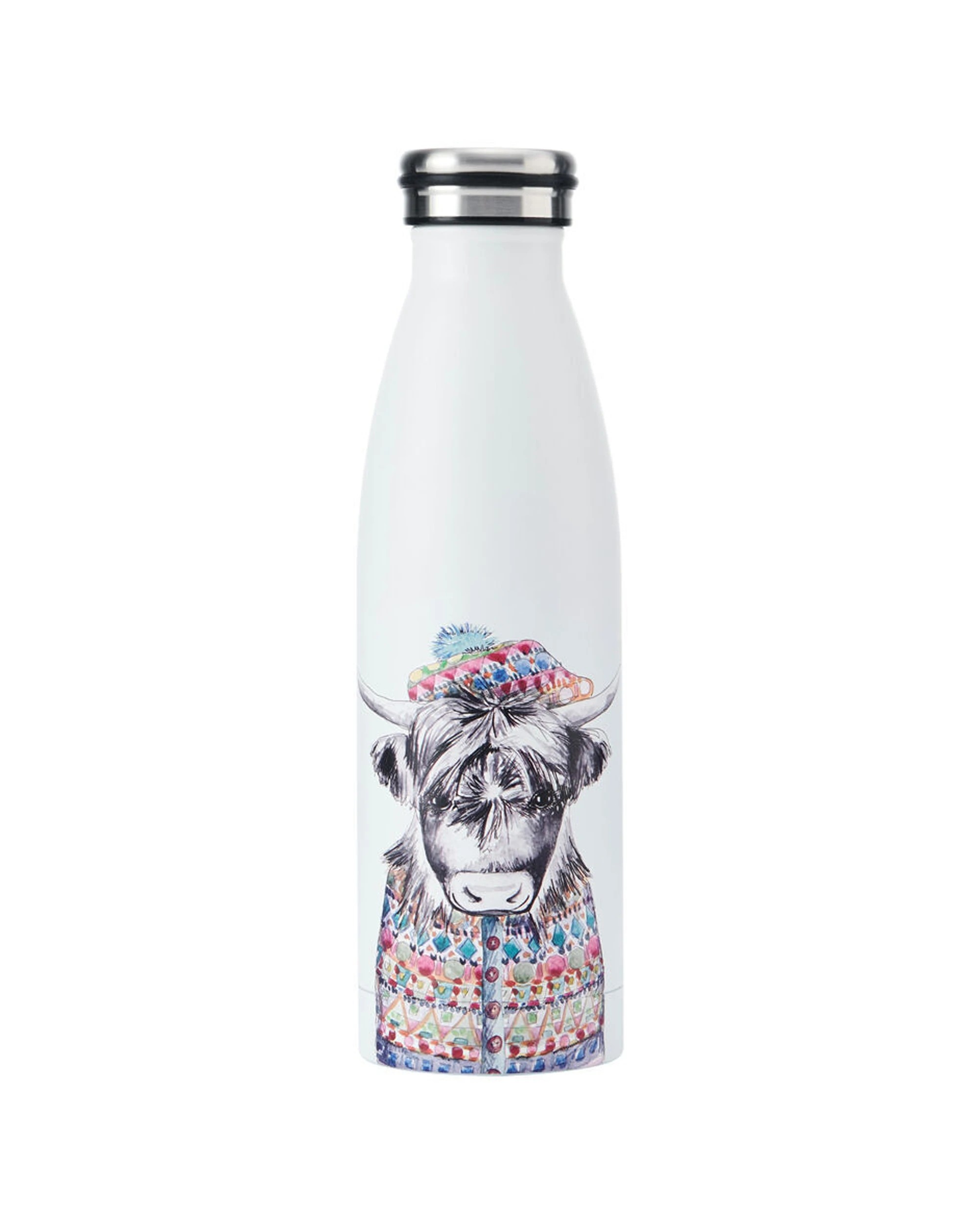 2 Mikasa 2PK Cow Themed Sleeved Insulated Water Bottle Vacuum Insulated 500mL - White, 2 of 5