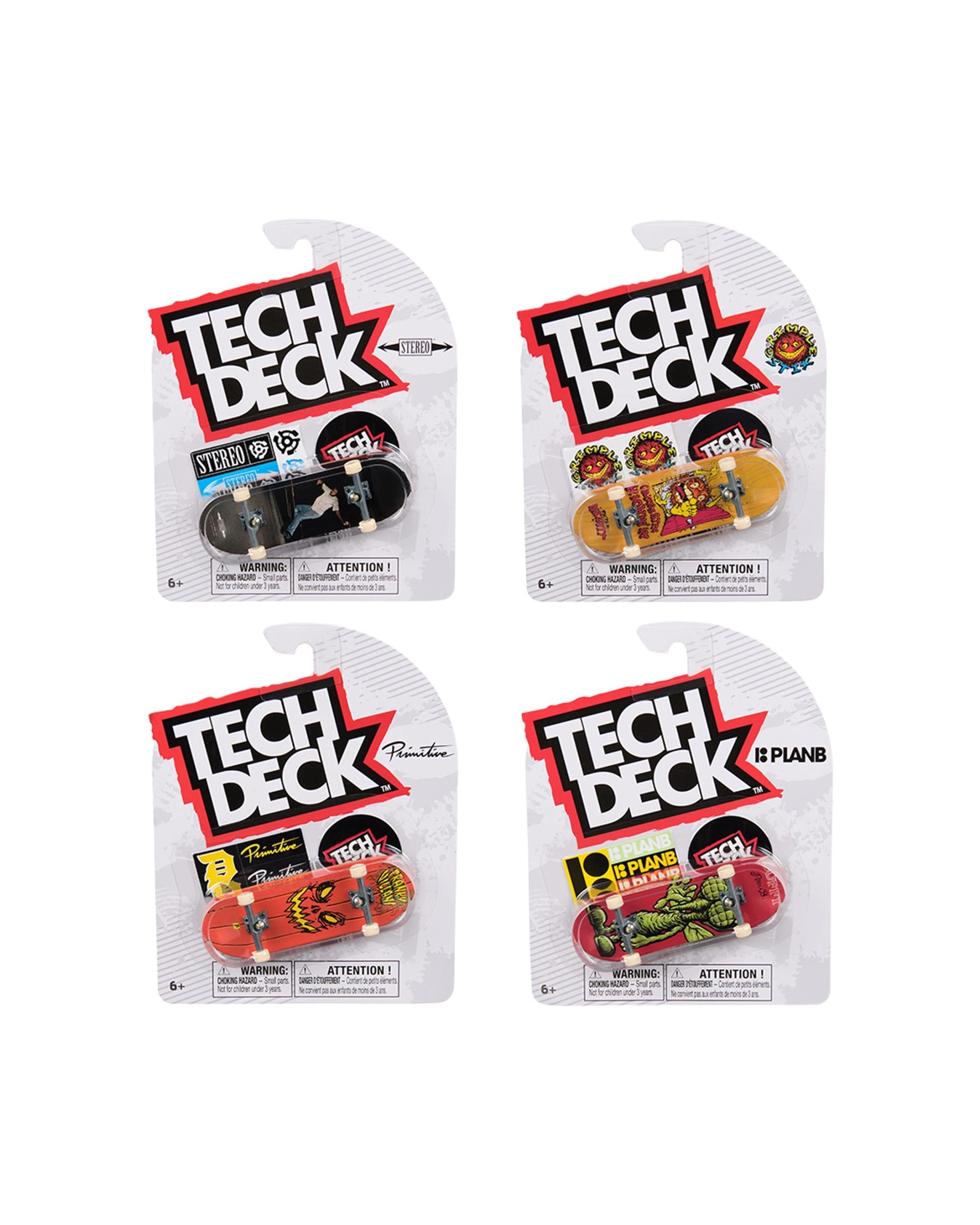 4 Tech Deck Finger Skateboards Kids Play Toy 96mm - Multi, 4 of 5