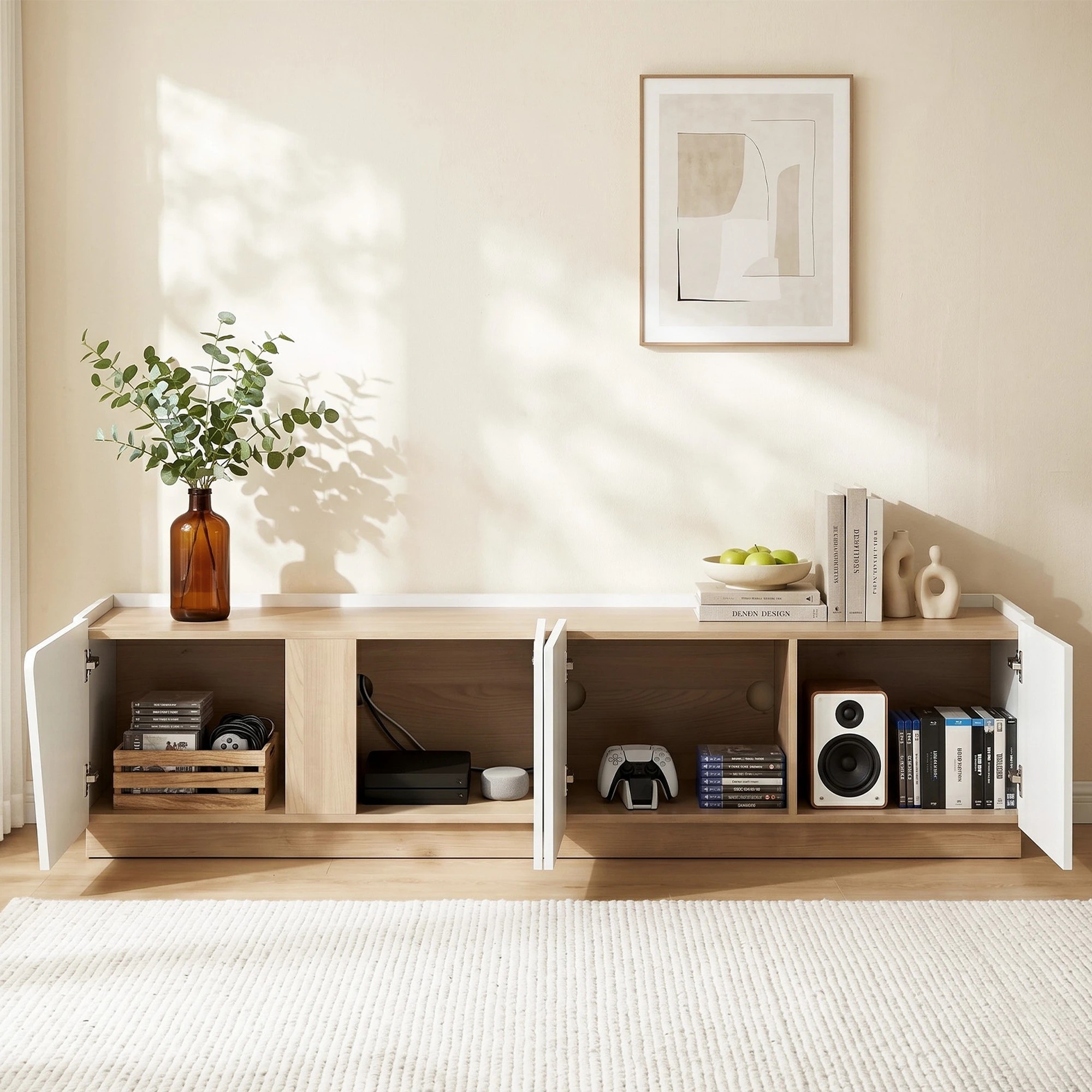 5 Artiss 180cm TV Unit Entertainment Unit Storage Cabinet Living Room - Grey, 5 of 10