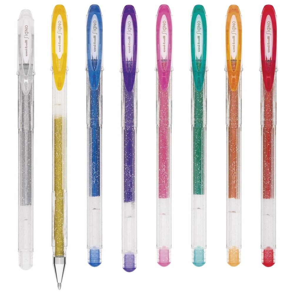 2 Uni-Ball Signo Gel Pens 1mm Sparkling Assorted 8 Pack, 2 of 3