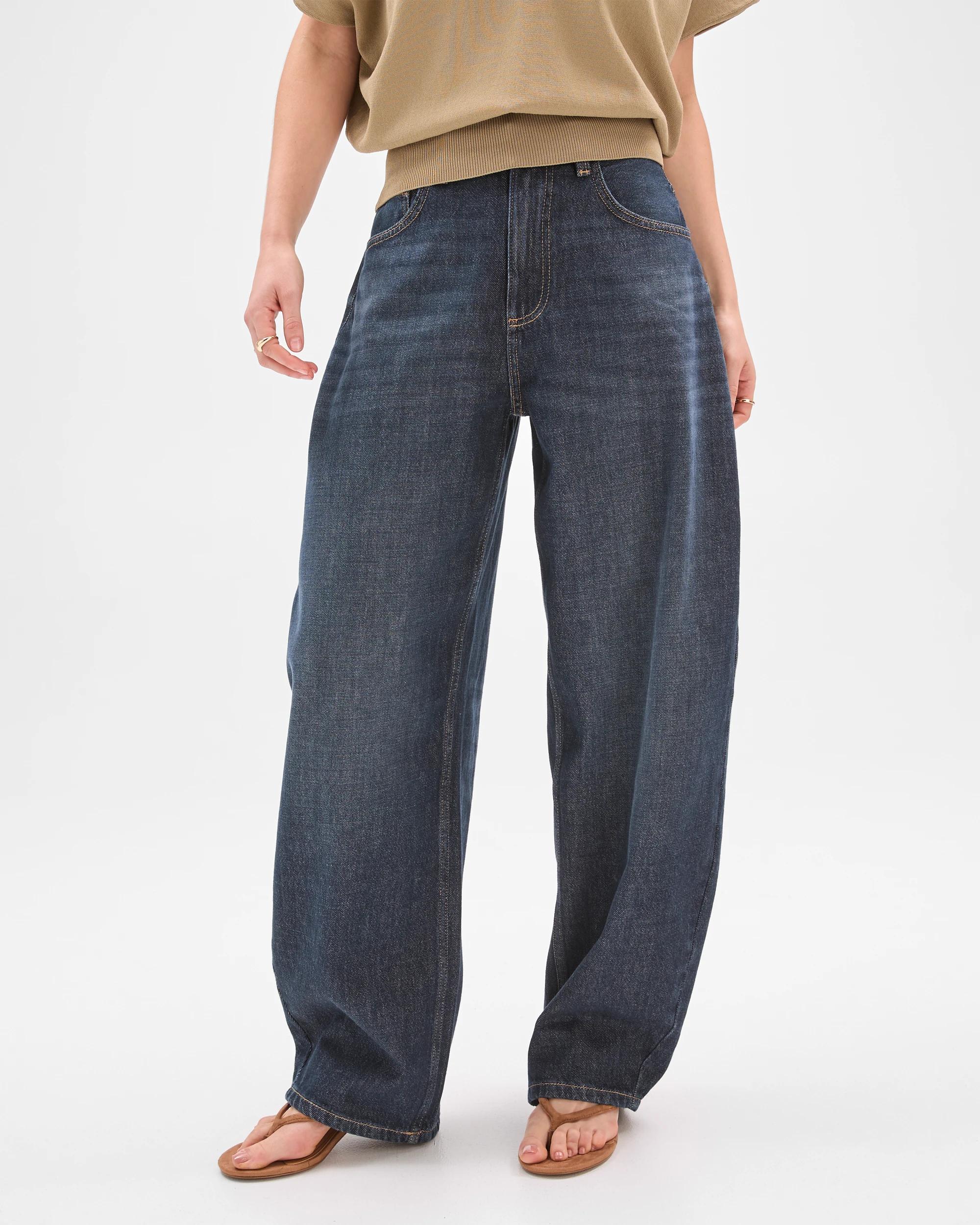 2 Lily Loves Australian Cotton Blend Bow Leg Denim Jeans BELLA BLUE, 2 of 7