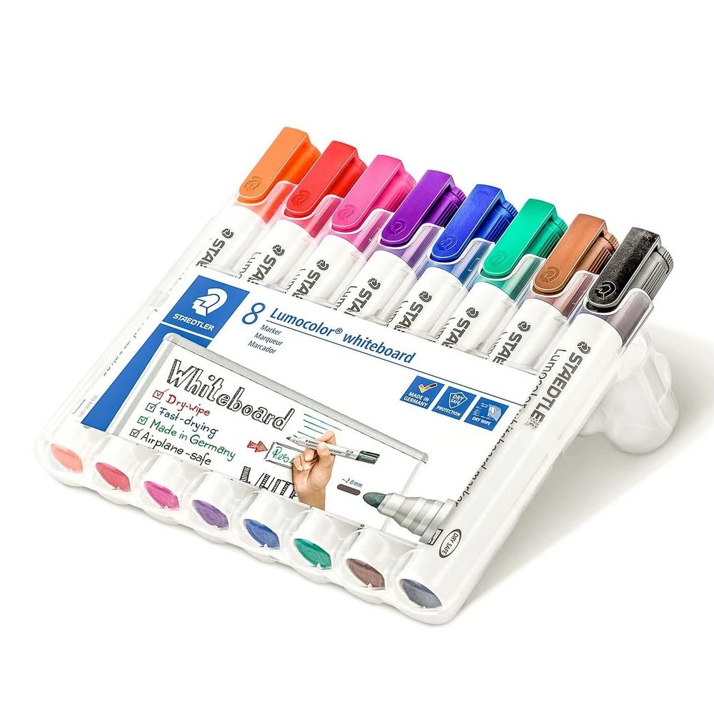 4 Staedtler Lumocolor Whiteboard Markers Bullet Assorted 8 Pack, 4 of 6