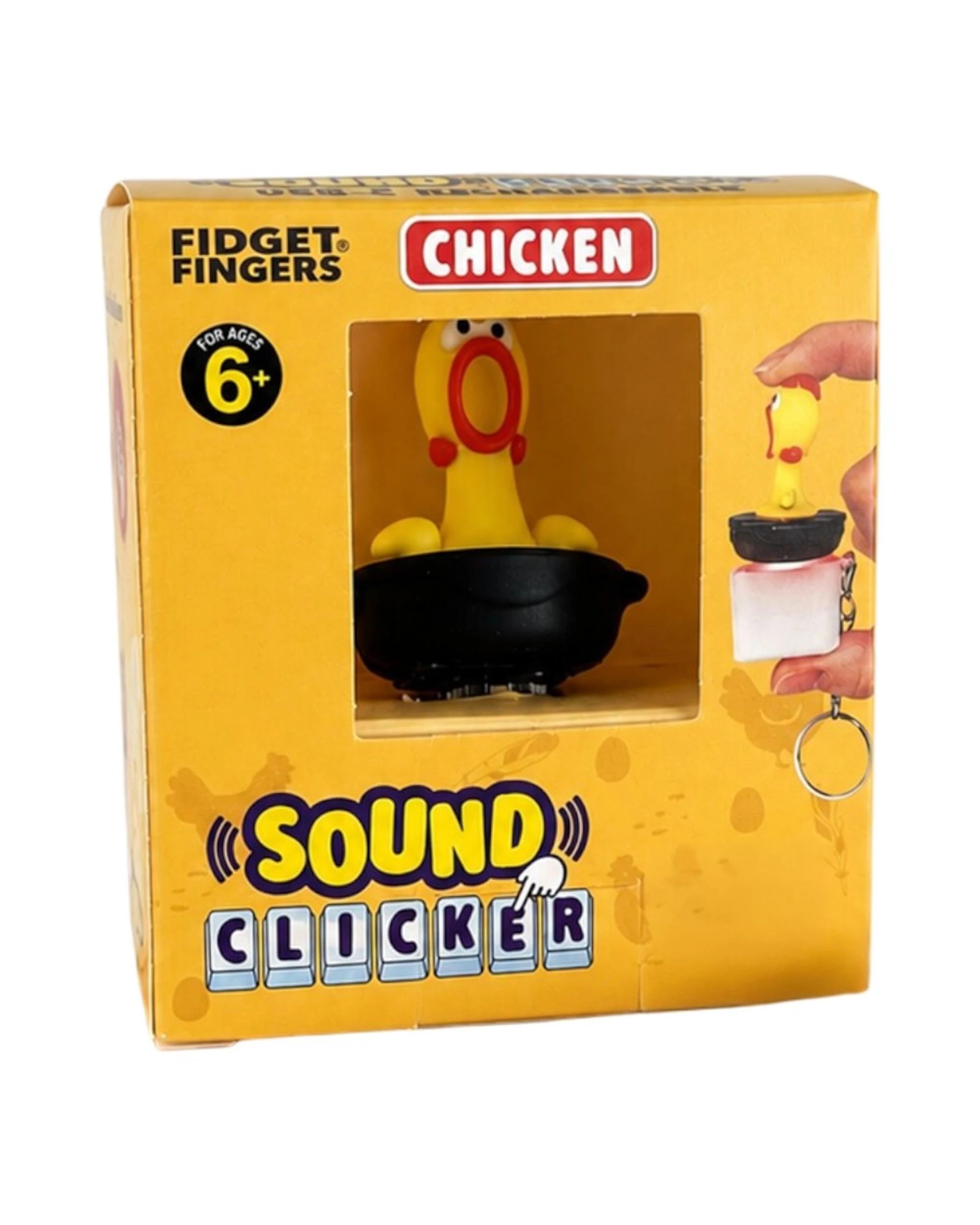 2 MDI Fidget Fingers Sound Clicker Chicken Keychain, 2 of 4