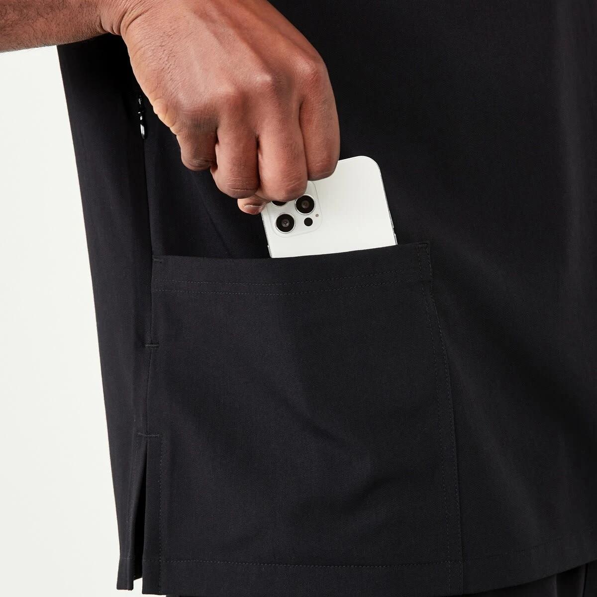 7 Work Short Sleeve Scrub Top BLACK, 7 of 8