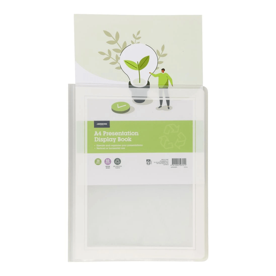2 J.Burrows Presentation Display Book A4 White, 2 of 4