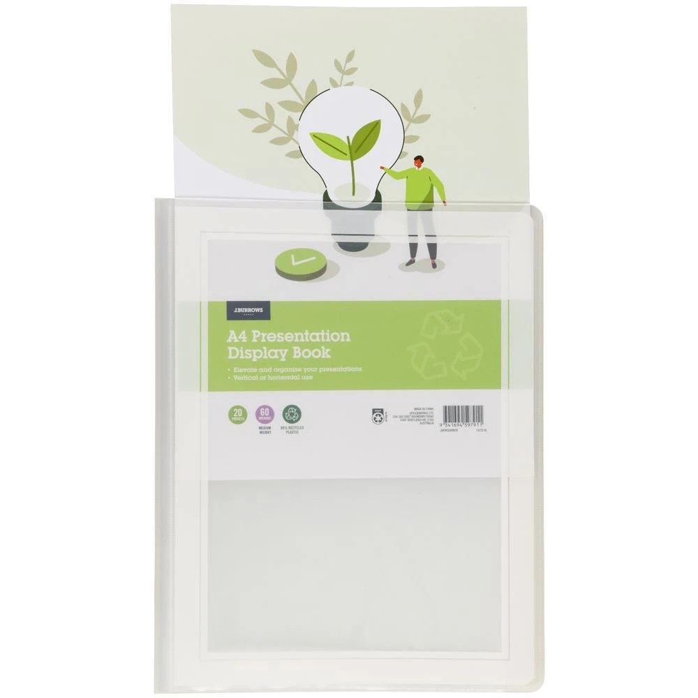 2 J.Burrows Presentation Display Book A4 White, 2 of 4