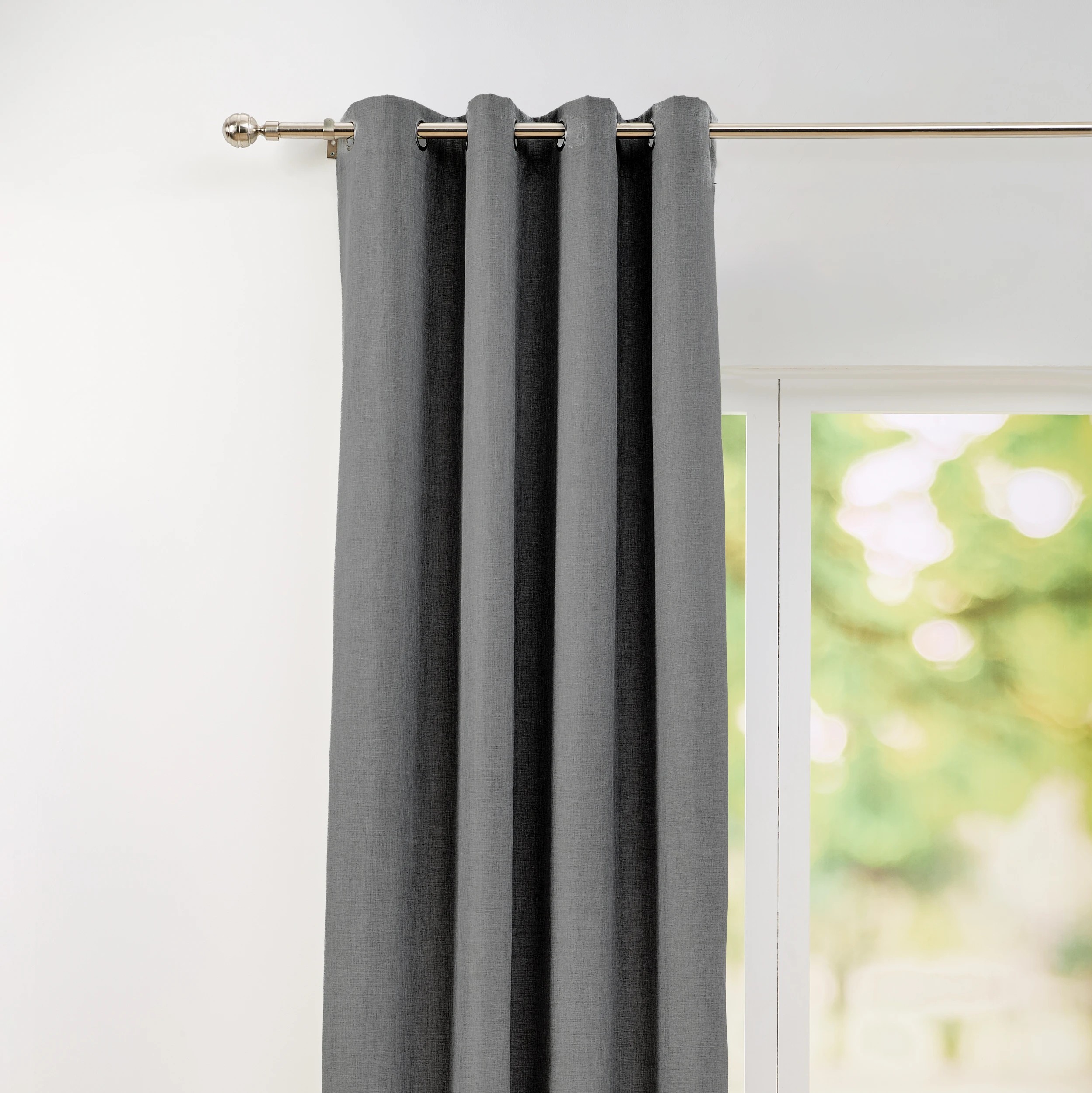 2 Monaco Long Curtain - Pepper - 140cm x 250cm, 2 of 5