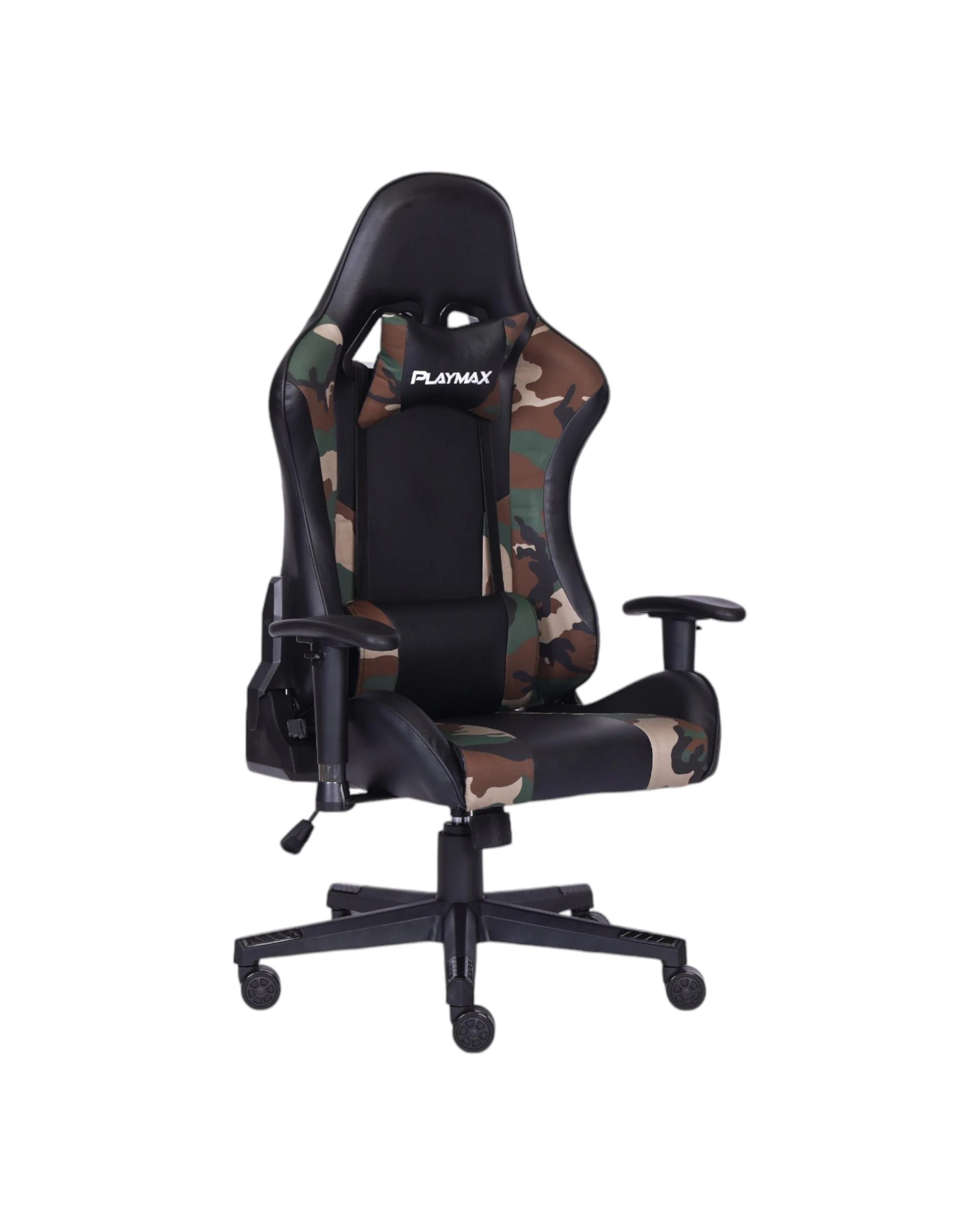 1 Playmax Elite Fabric Gaming Chair - Jungle Camo - Multi, 1 of 10