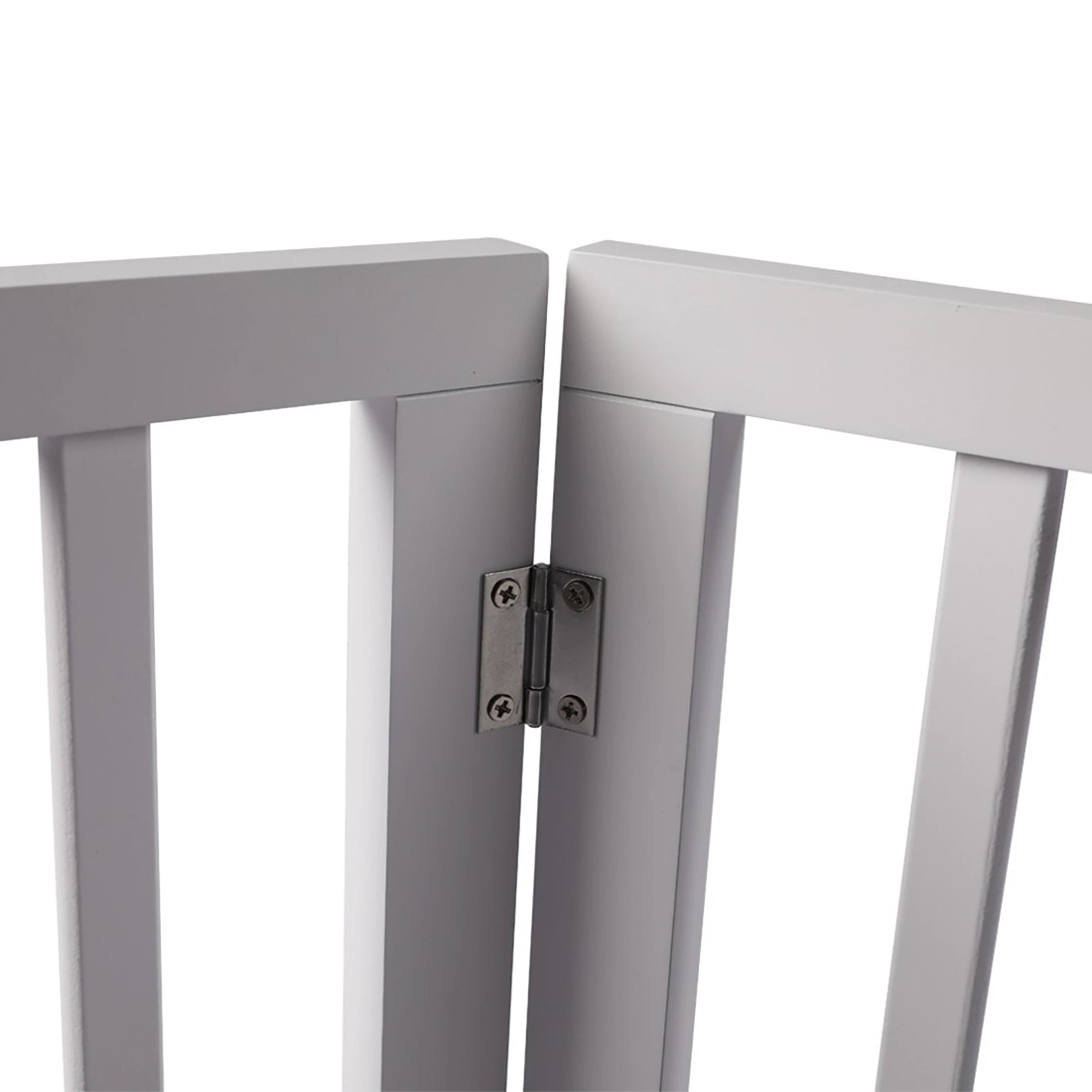 2 Pawz 4 Panels Wooden Pet Gate White, 2 of 7