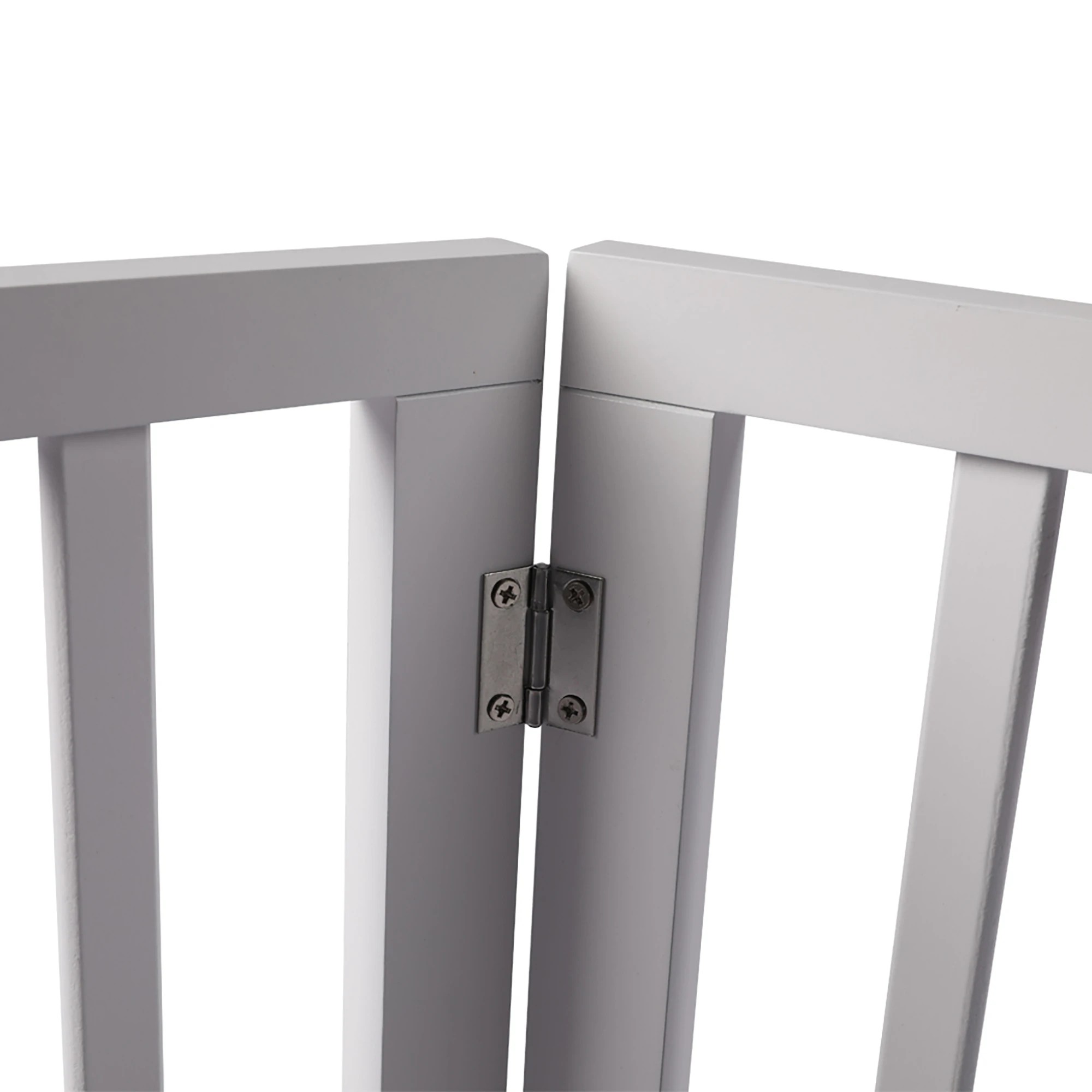 2 Pawz 4 Panels Wooden Pet Gate White, 2 of 7