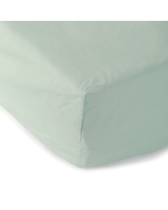 225 Thread Count Cotton Rich Fitted Sheet - Double Bed, Eucalyptus