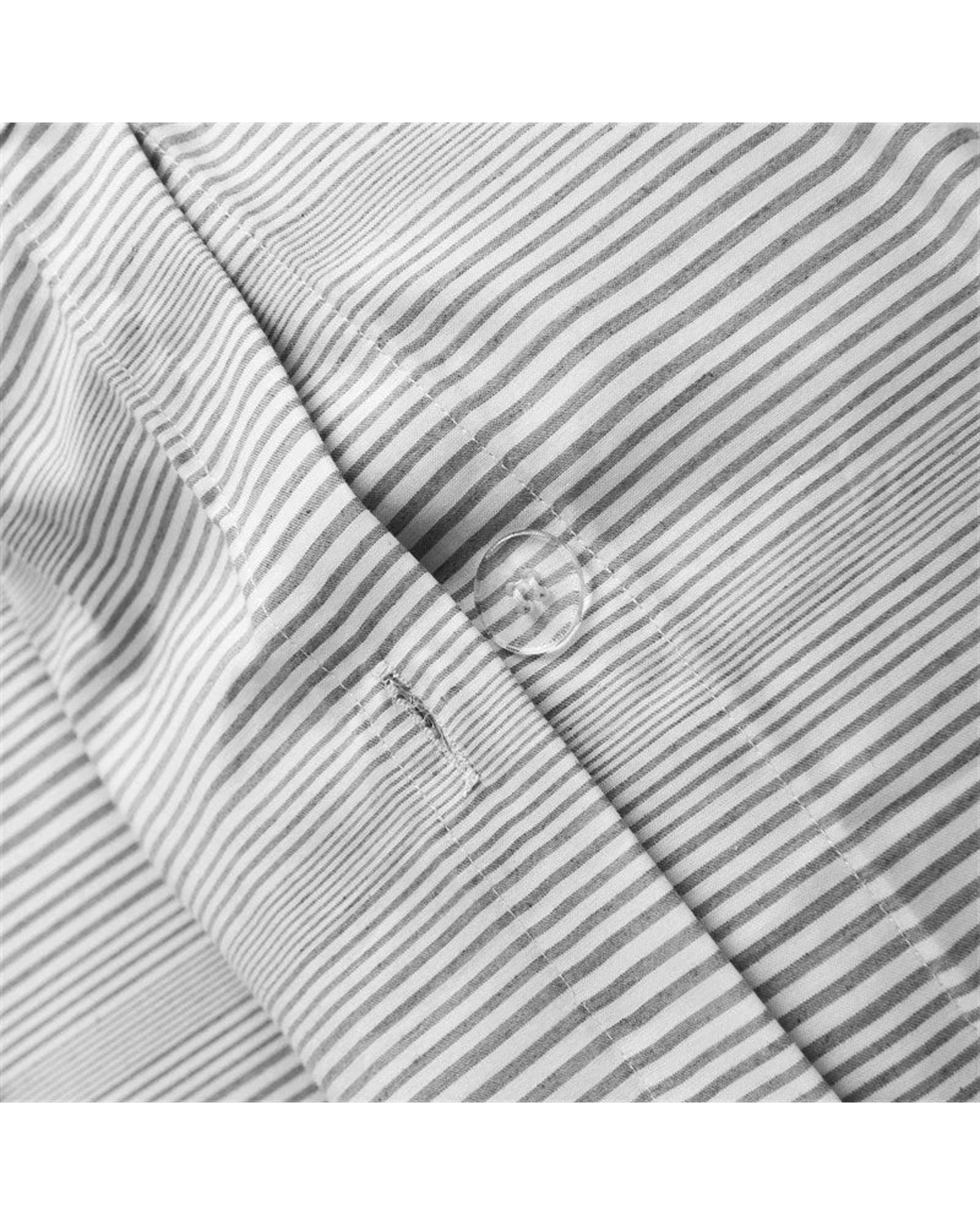 5 Cotton More Bamboo Cotton Striped Pattern Doona Quilt Cover Set King - Grey, 5 of 7