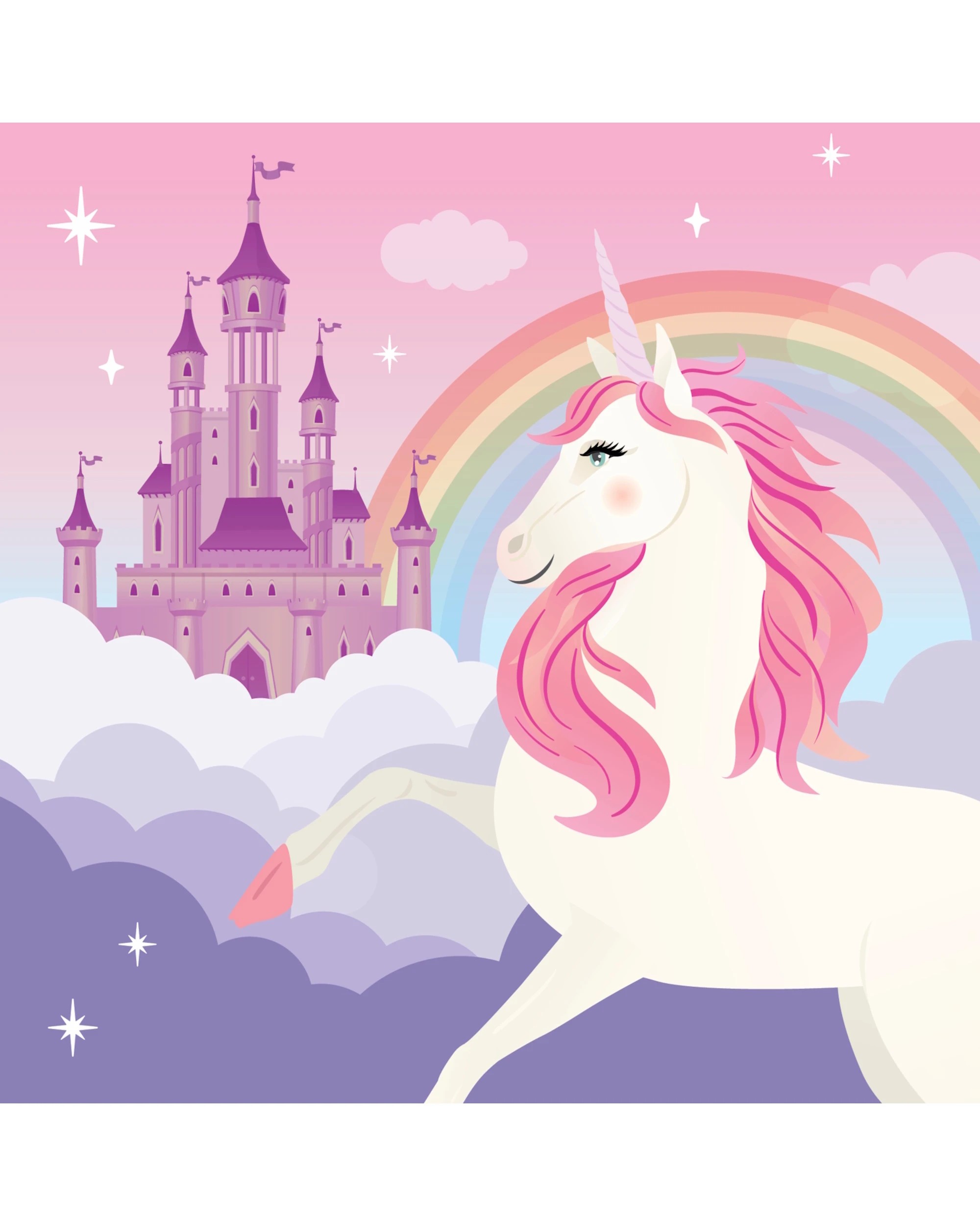 1 Artwrap Mystical Unicorn Napkins Serviettes Pack of 20 - Multi, 1 of 1
