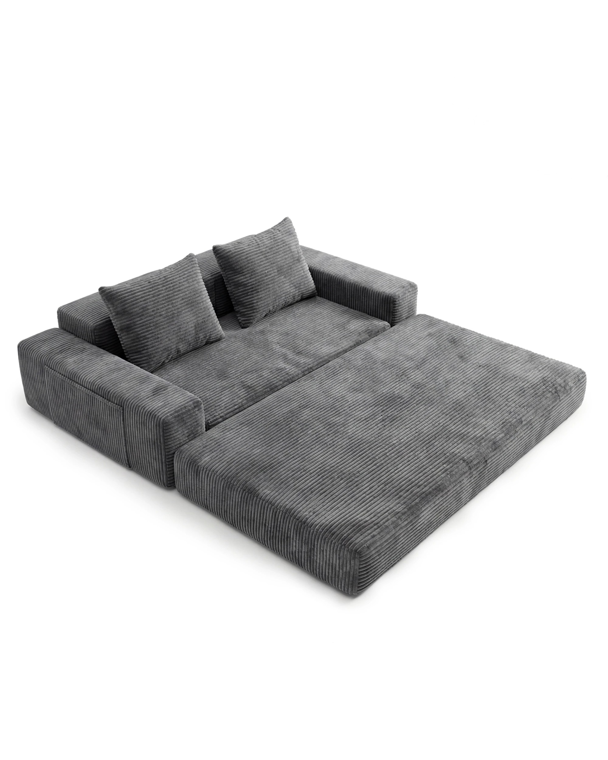 1 Advwin Folding Sofa Bed 2 in 1 Convertible Floor Loveseat, 1 of 7