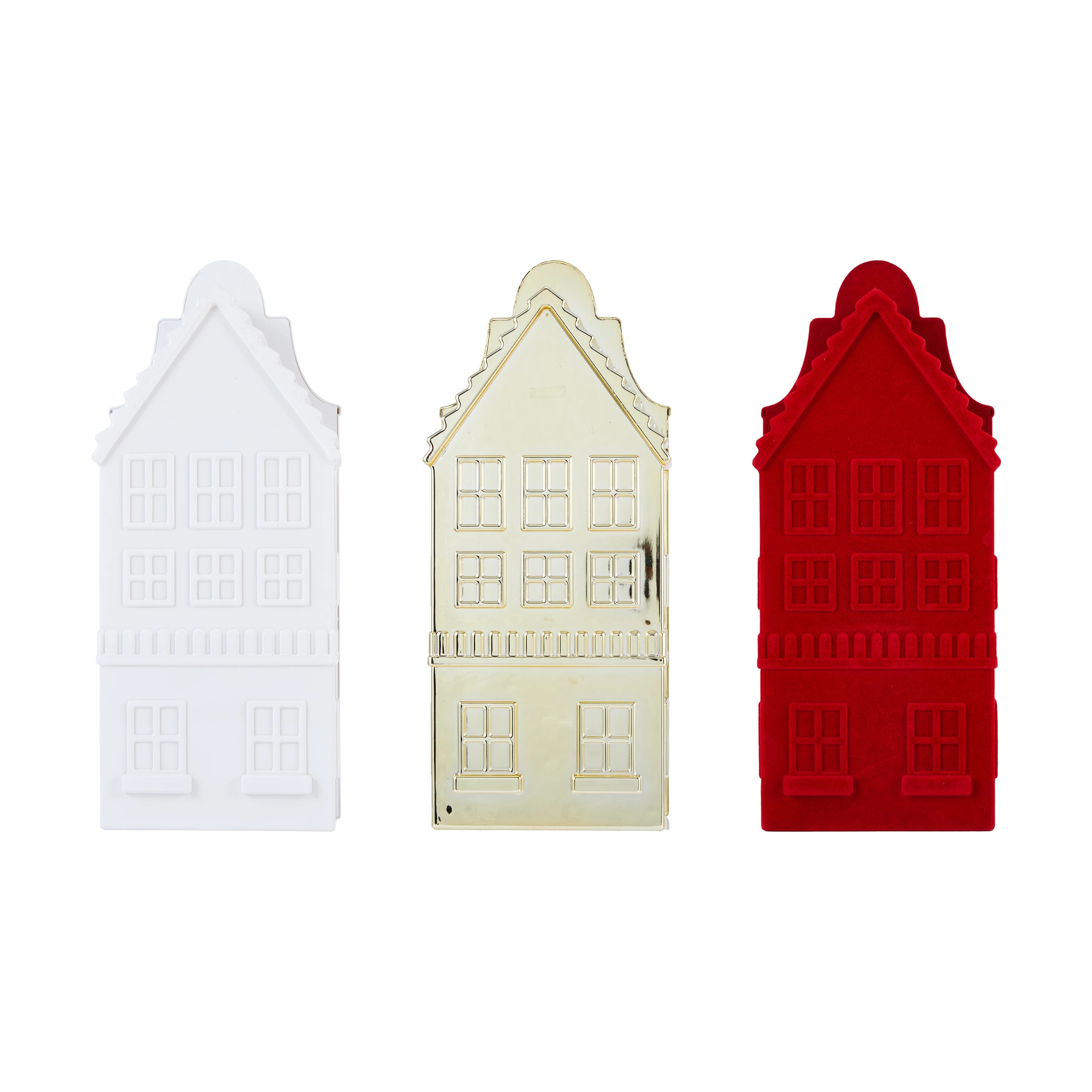 3 Metallic/Flocked/White House - Assorted, 3 of 5