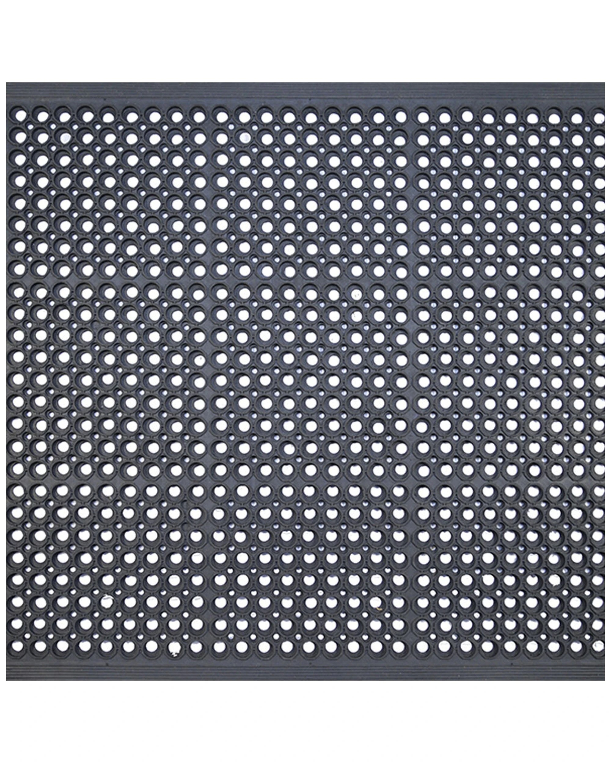 2 Solemate Rubber Anti Fatigue 90x150cm Stylish/durable Outdoor Front Doormat
 - Black, 2 of 3