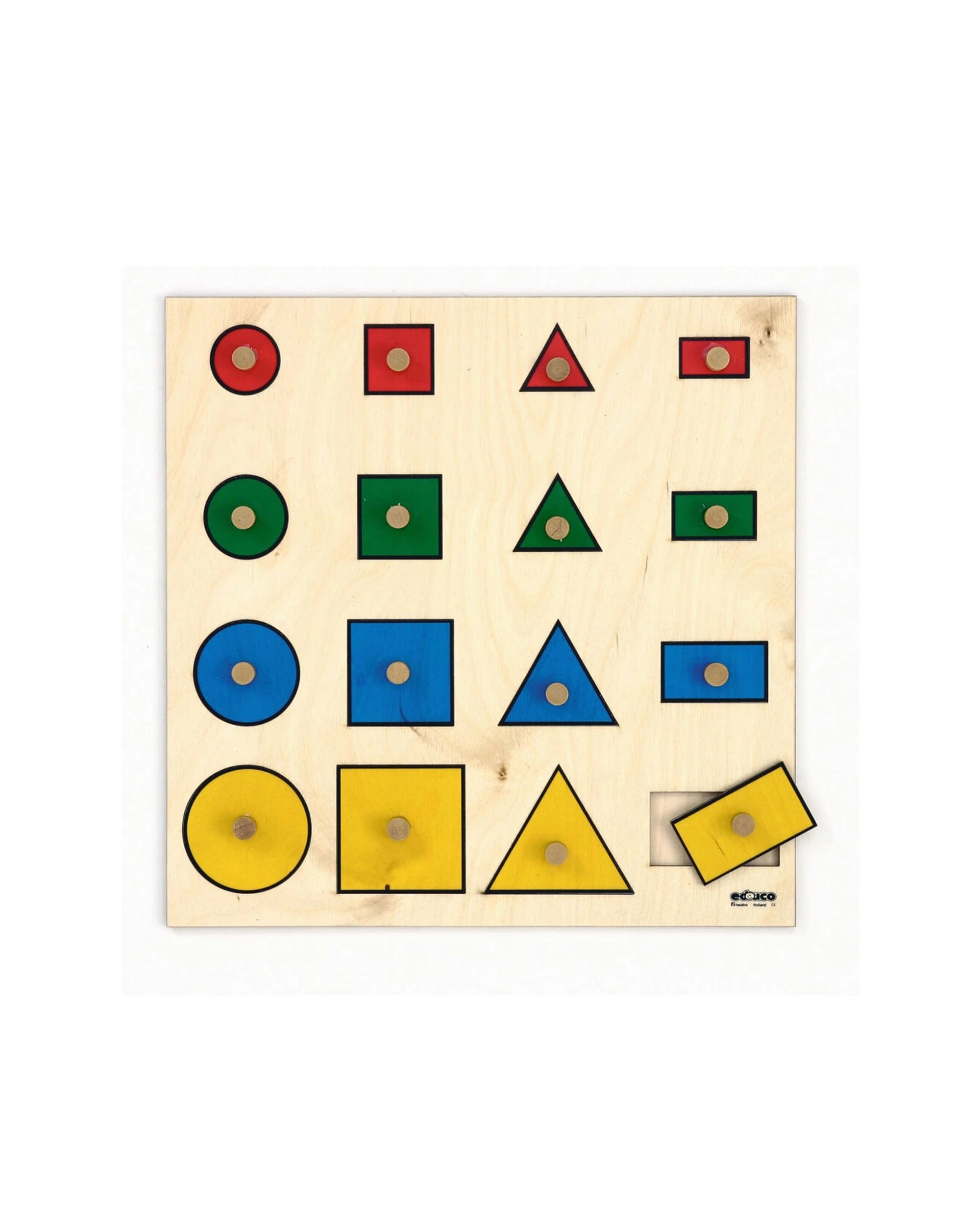 3 EDUCO Geometric Shapes Board - Educational Toy - Wooden Shape Sorter - 3 Years - Multi, 3 of 3