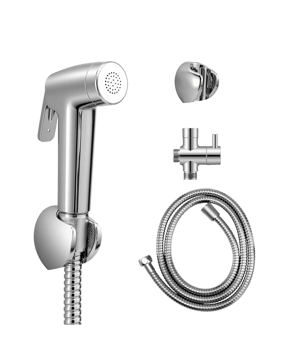 Cefito Handheld Bidet Sprayer for Toilet 1.5m Hose Jet Spray Attachment - Silver - Silver