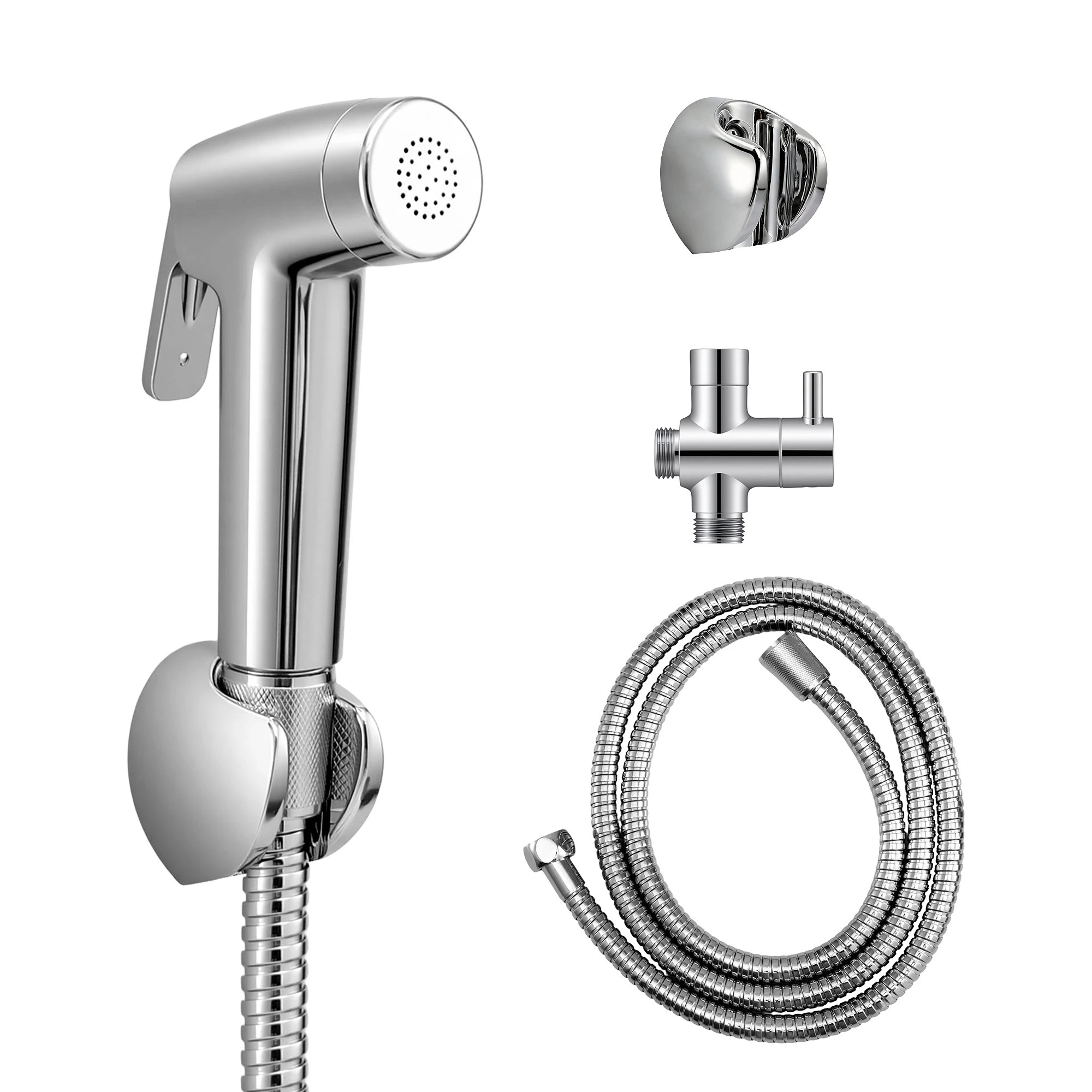 1 Cefito Handheld Bidet Sprayer for Toilet 1.5m Hose Jet Spray Attachment - Silver, 1 of 7