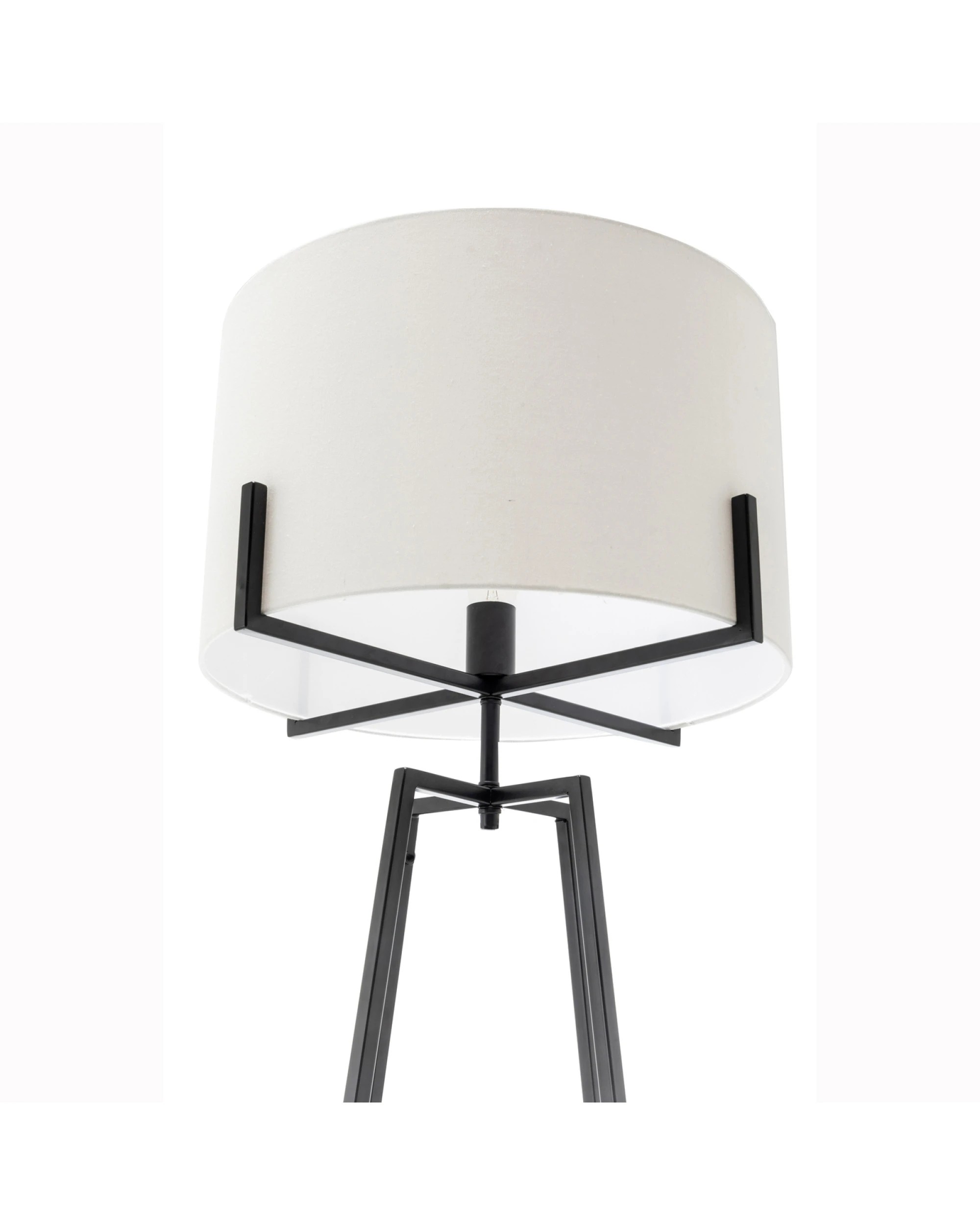 4 BR Home Dimmable Floor and Table Desk Lamp with Linen Shade, 4 of 10