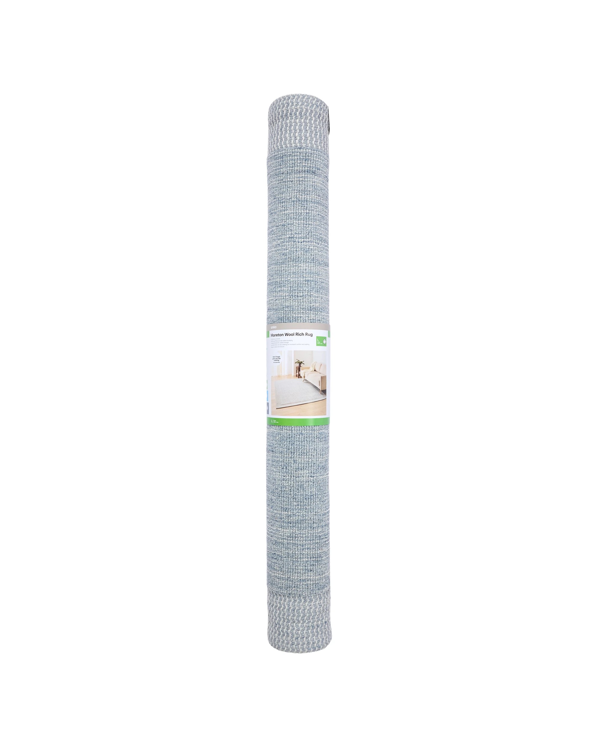 7 Moreton Wool Rich Rug - Blue, Large - 235cm x 160cm, 7 of 8