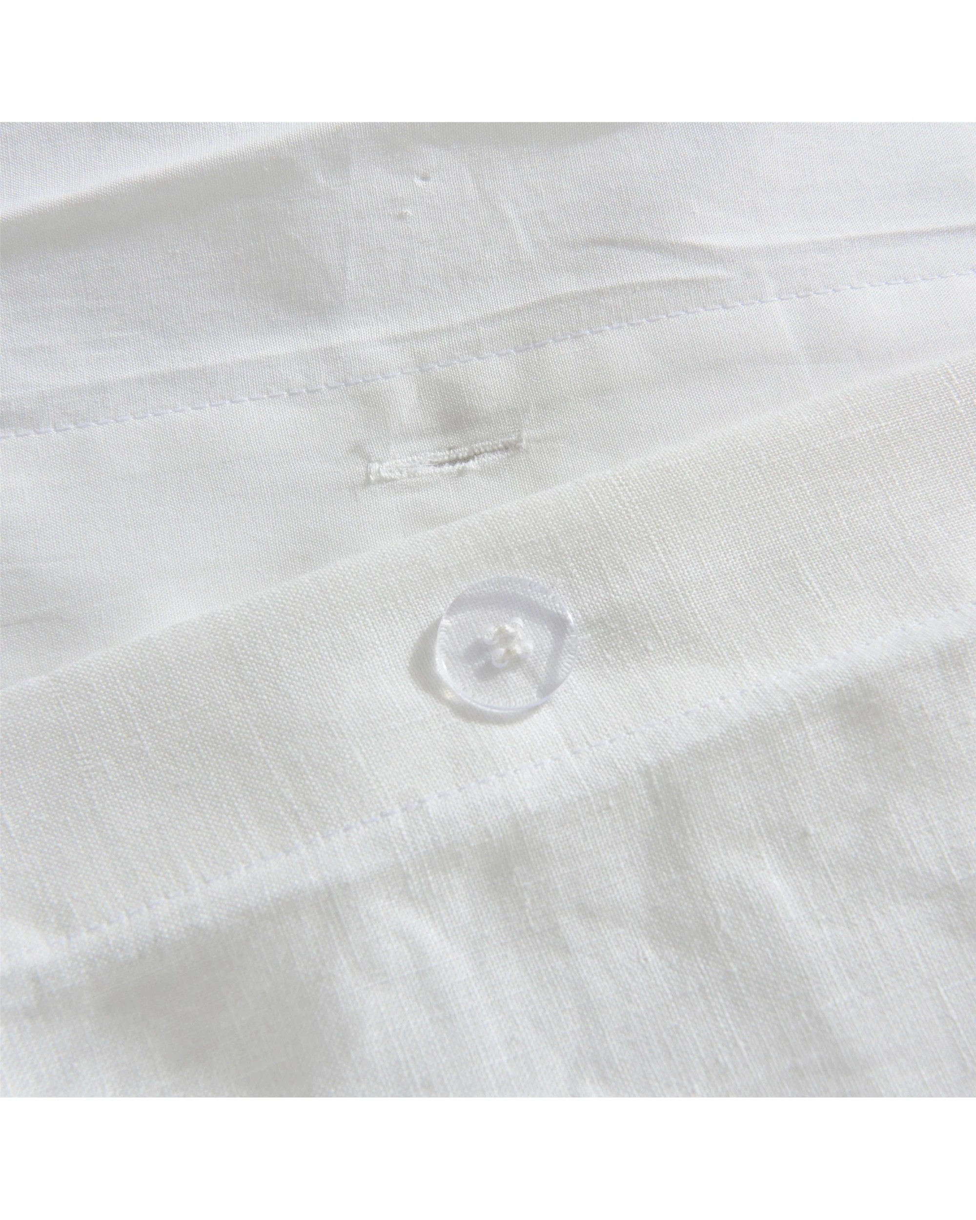 4 Cotton More Vintage Wash Linen Quilt Cover Set Single Off - White, 4 of 6