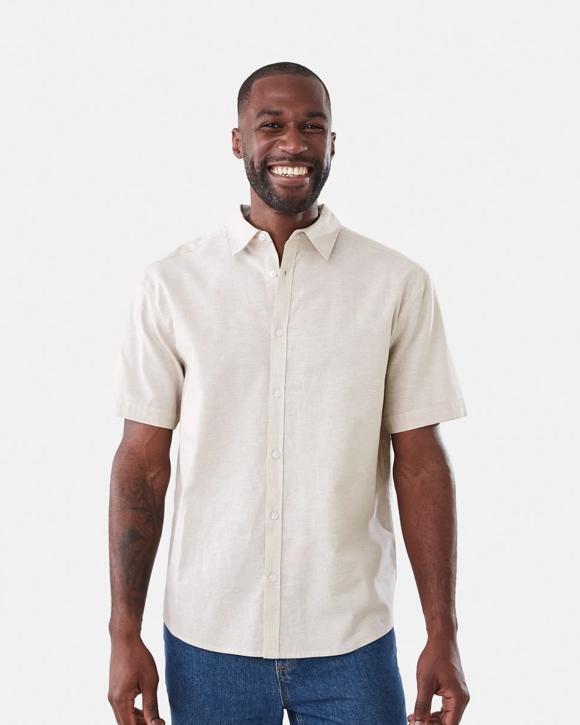 Short Sleeve Cotton Linen Shirt