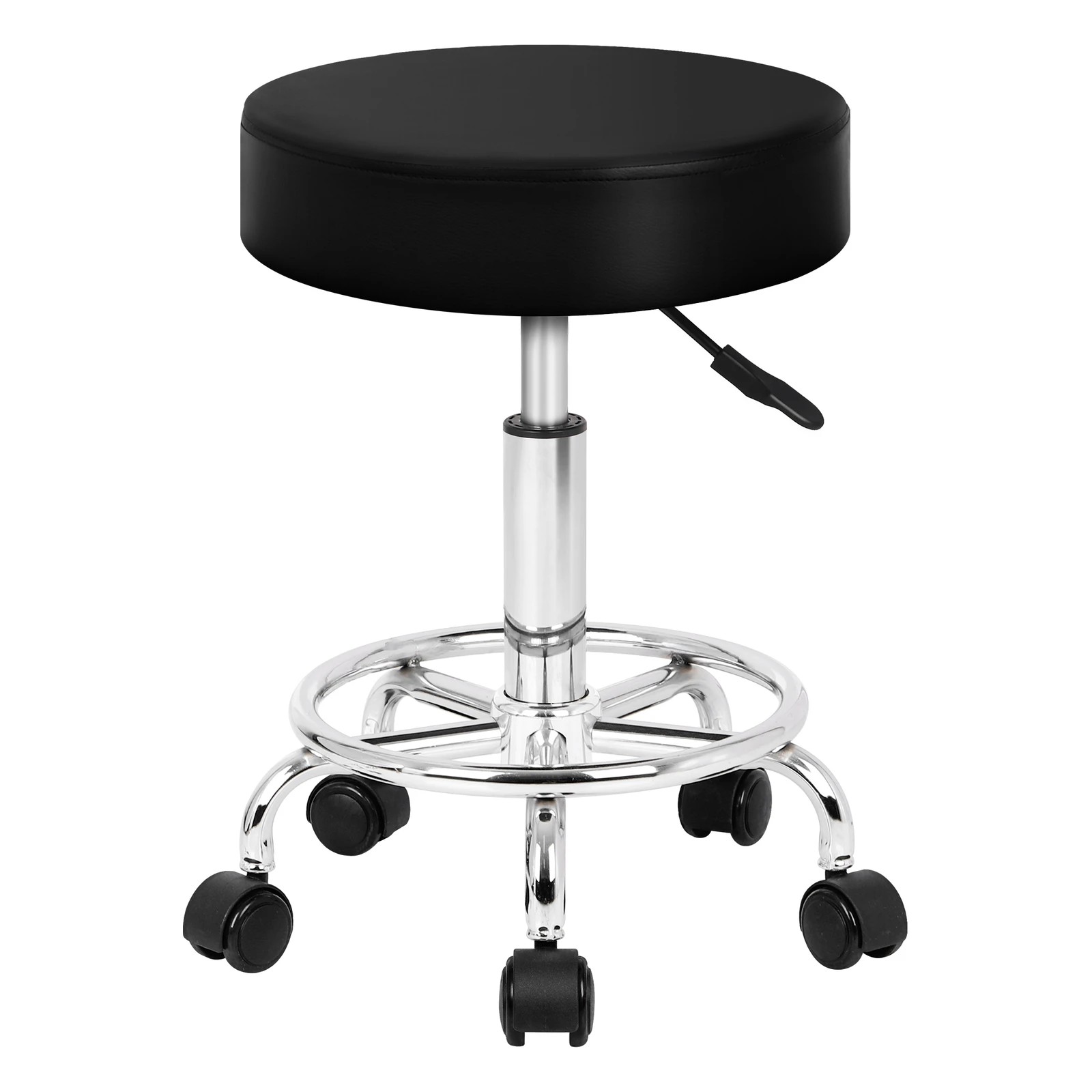 8 Alfordson 2x Salon Stool Round Swivel Barber Hair Dress Chair Gas Lift - Black, 8 of 10