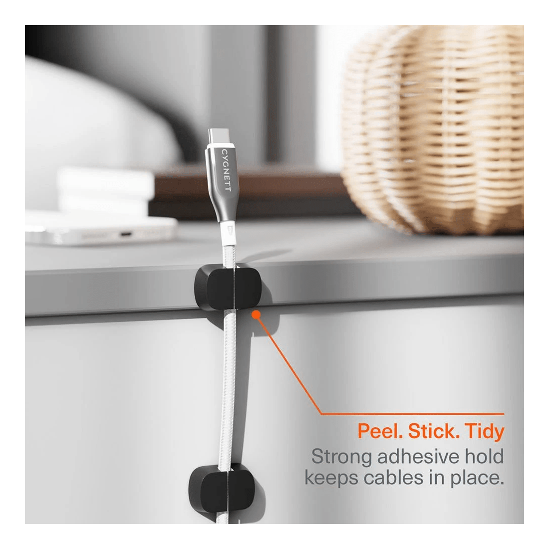 6 Cygnett Tangle Tamer 1 Slot Cable Organser 6 Pack Black, 6 of 7