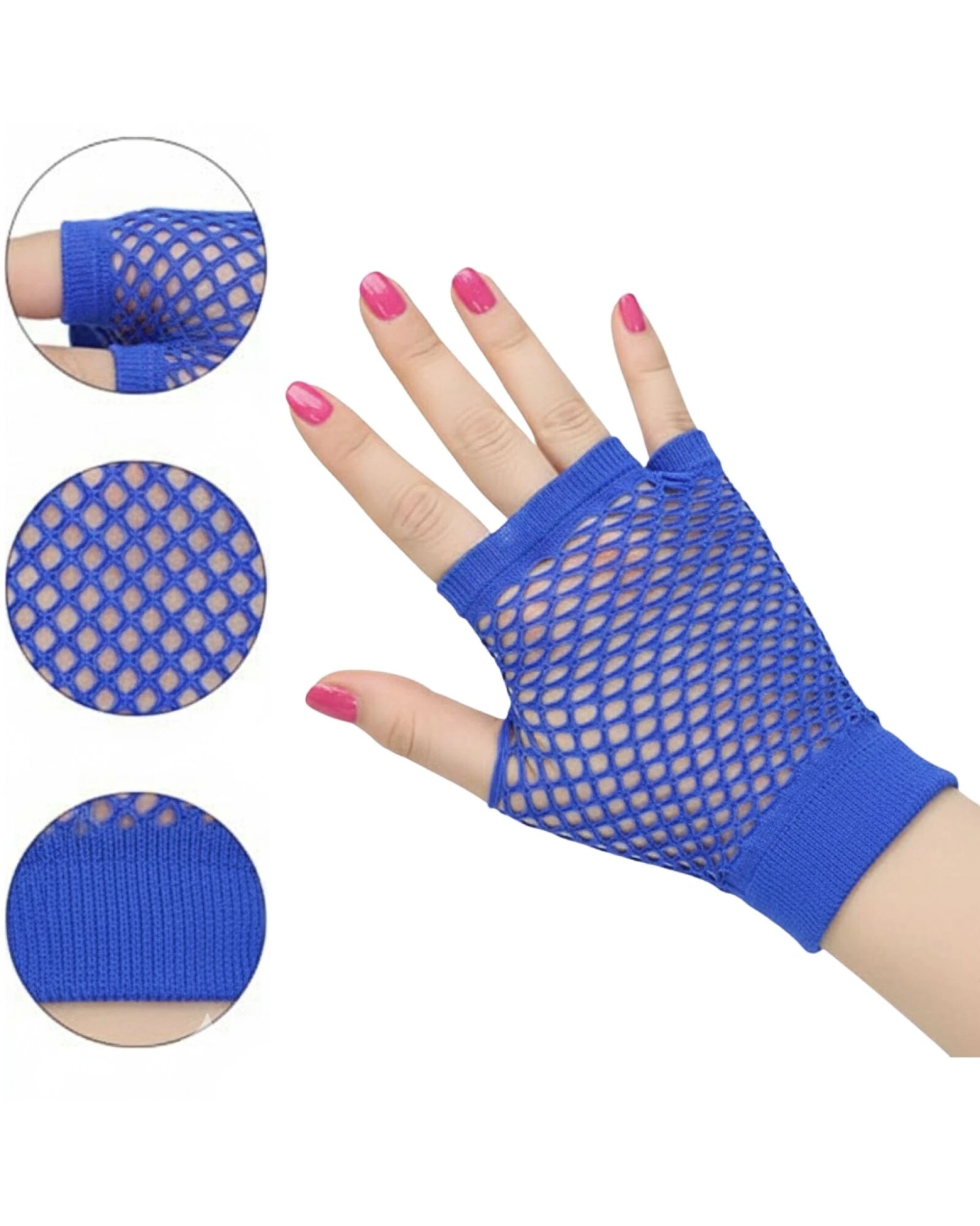 1 BR Costumes Fingerless Fishnet Gloves for Costume Parties 24 Pair Bulk Pack, 1 of 2