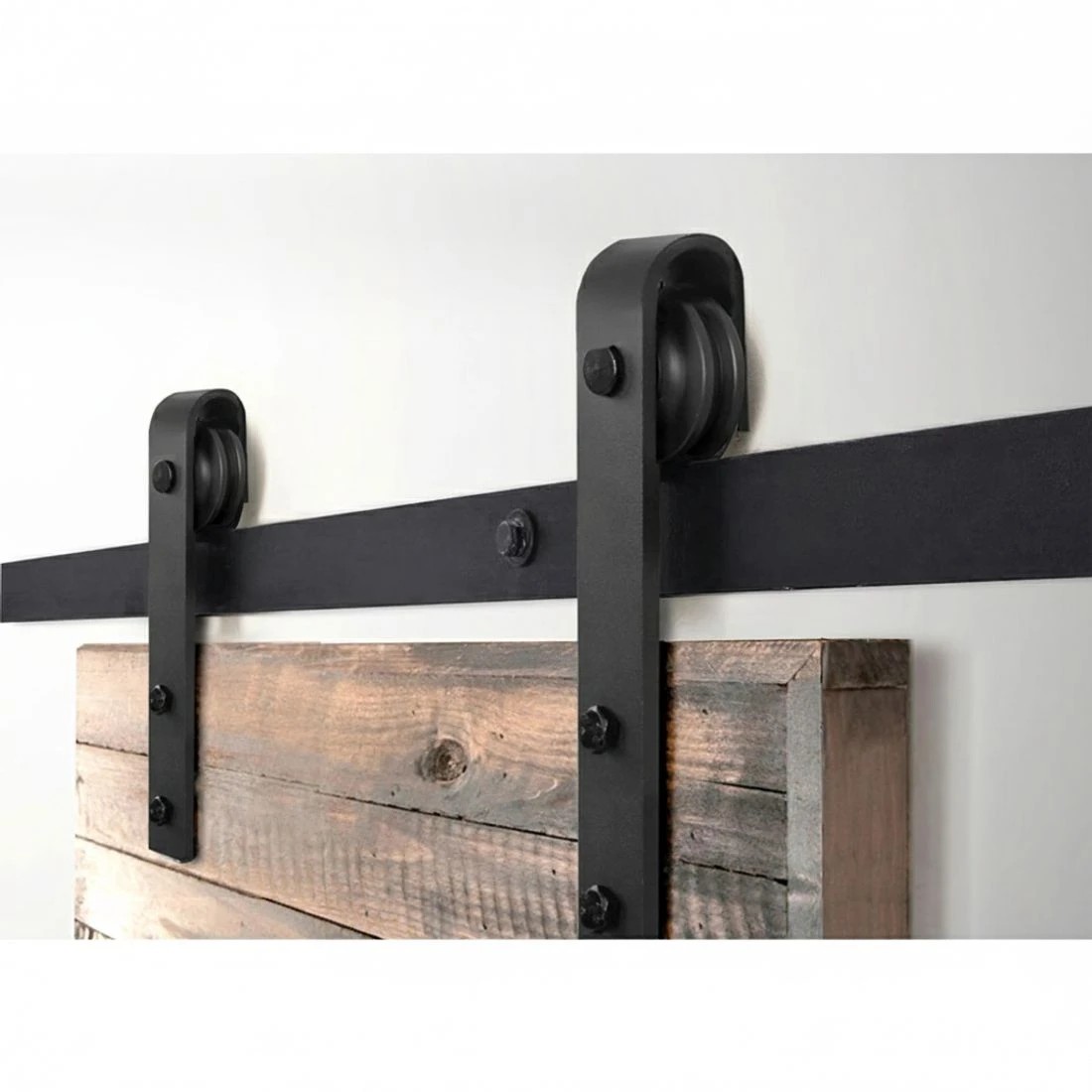 4 Cefito Sliding Barn Door Hardware Track Set 4m - Black, 4 of 6