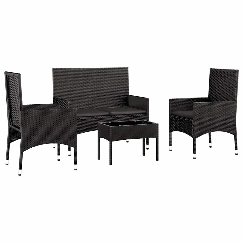3 vidaXL garden lounge set Seats Many - Black, 3 of 9
