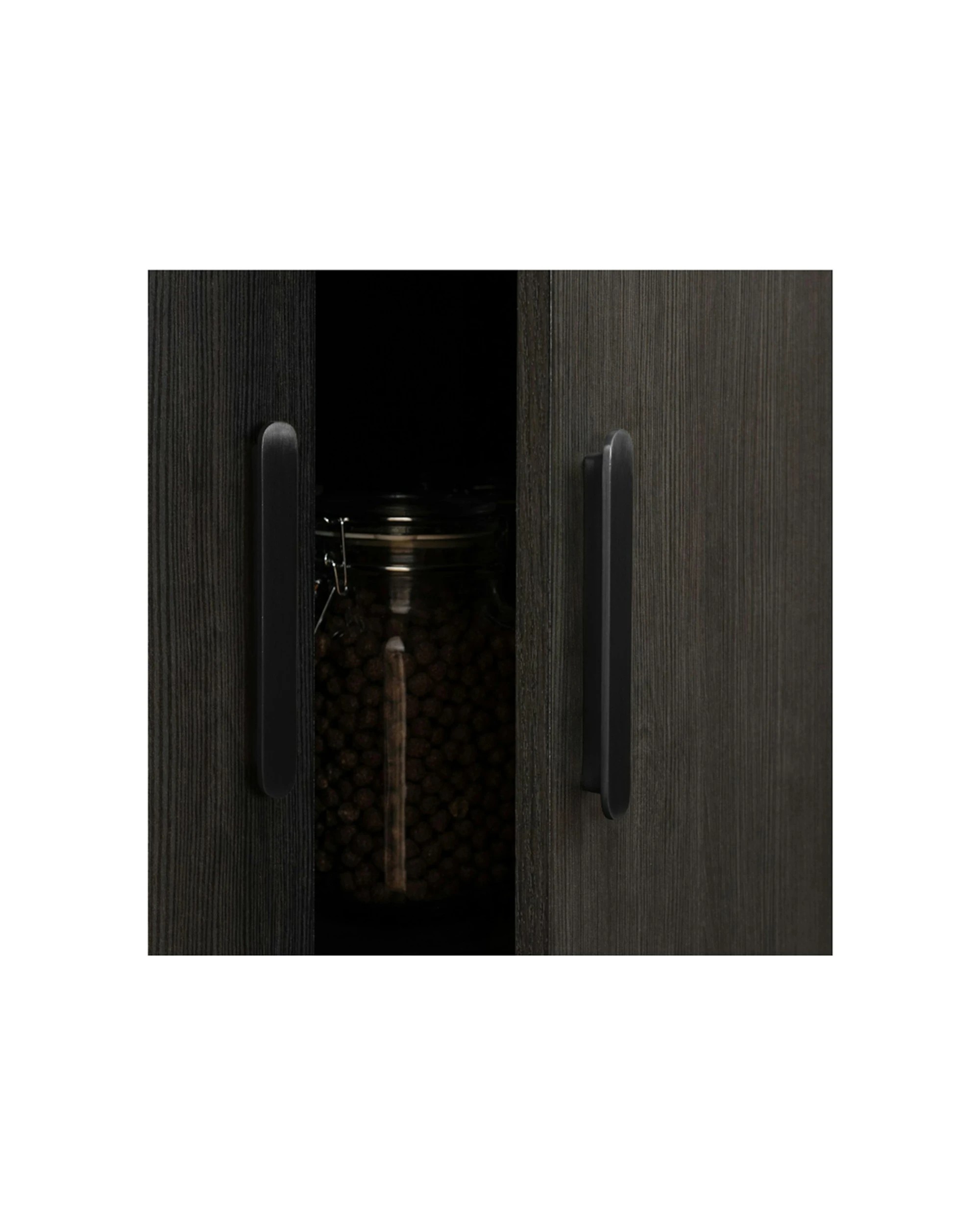 2 European Cabinetry Stockholm Nordic Ash Storage Cupboard Oval Handle - Brown, 2 of 5