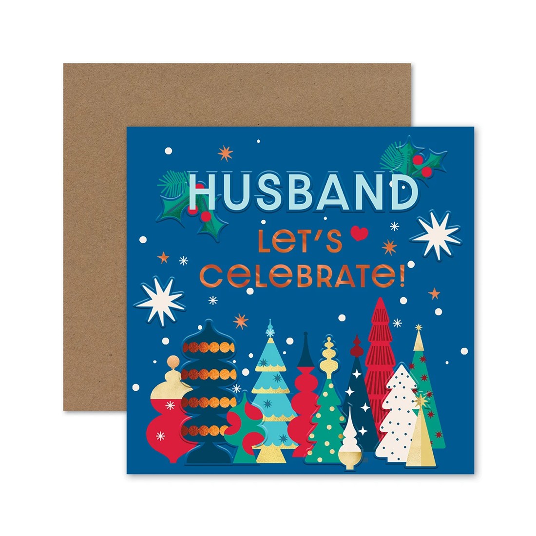 1 Hallmark Christmas Card for Husband: Christmas Trees, 1 of 3