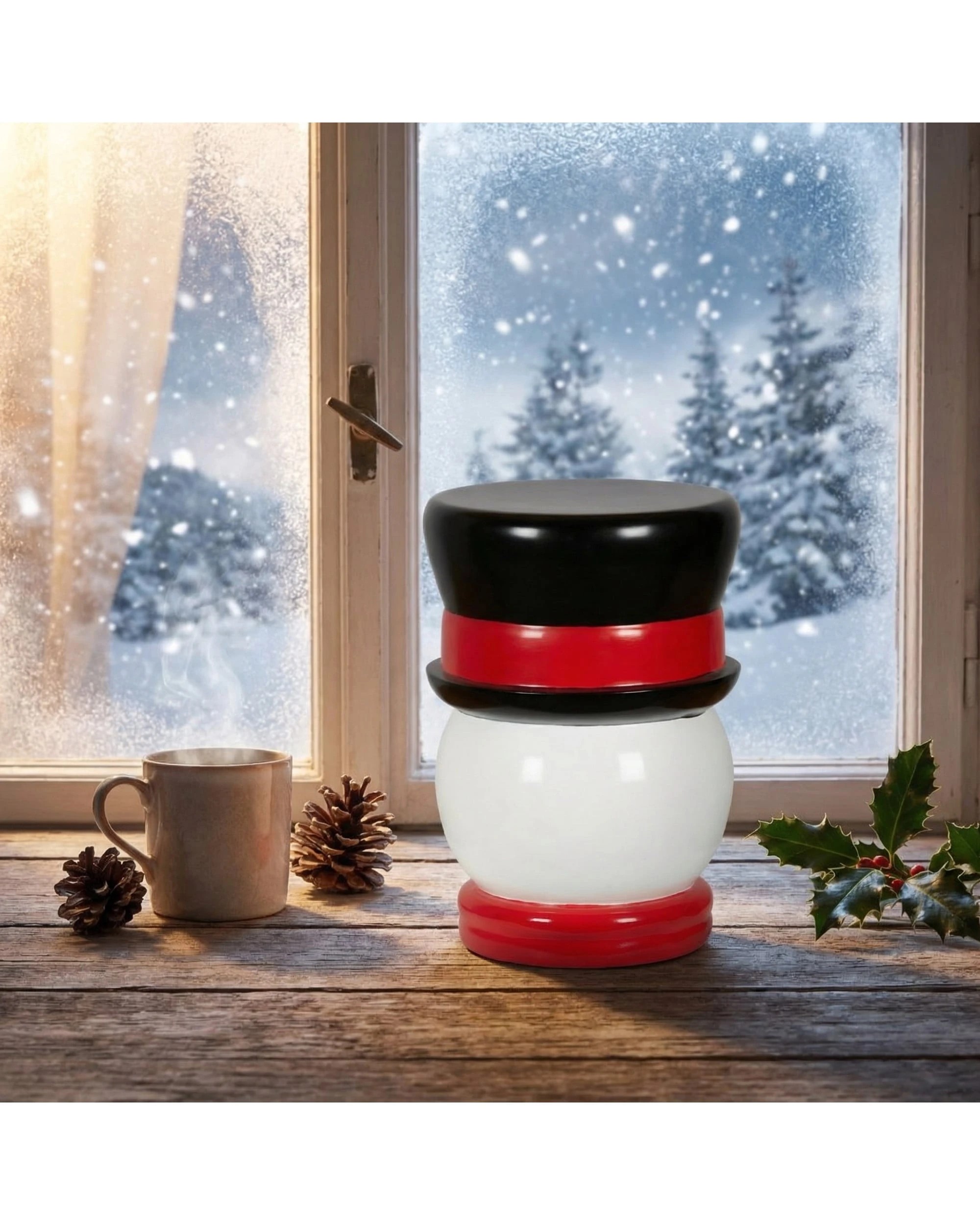 2 Snowman Christmas Stool - White, 2 of 4