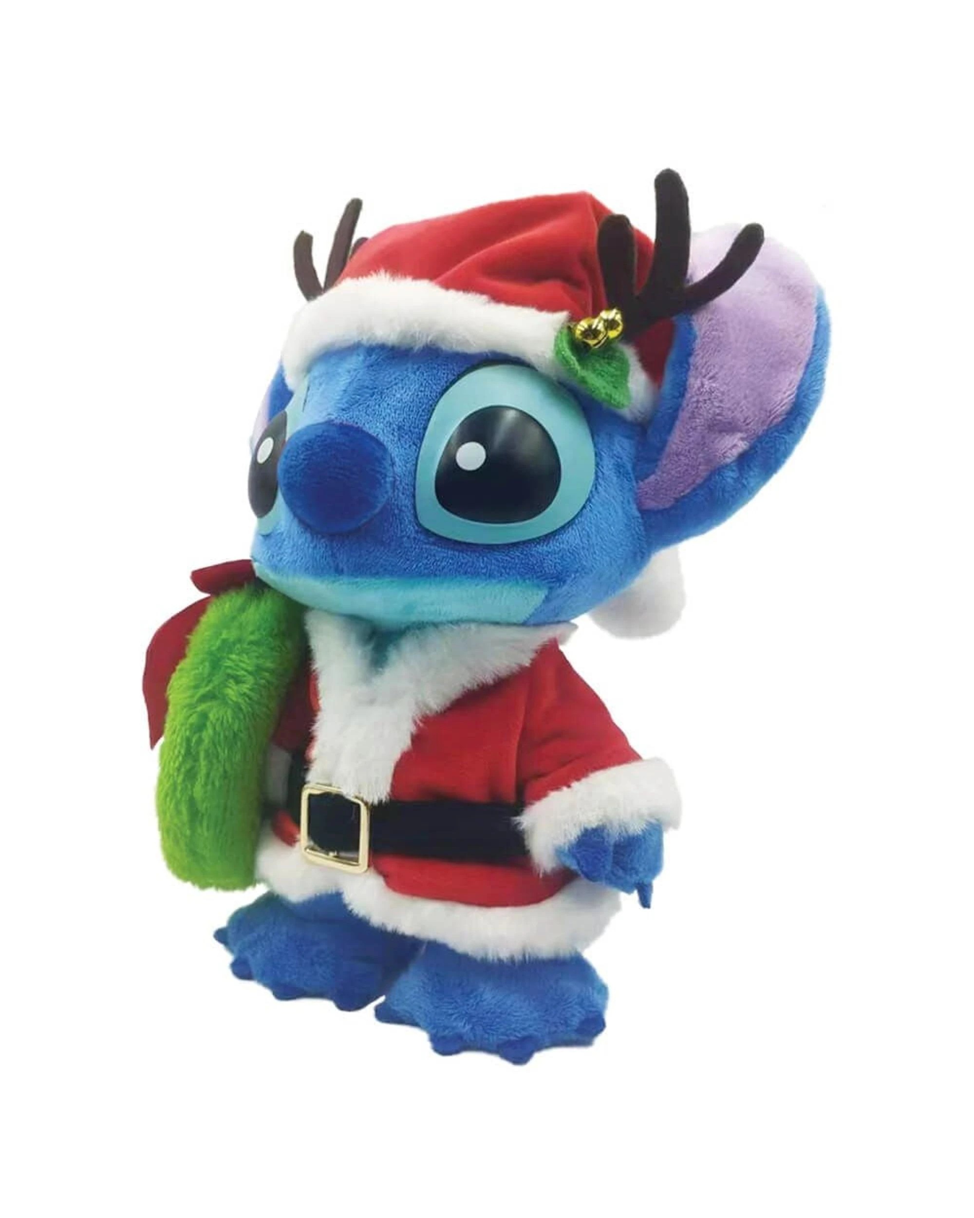 2 Disney Christmas Stitch Furry Santa Figurine, 2 of 4