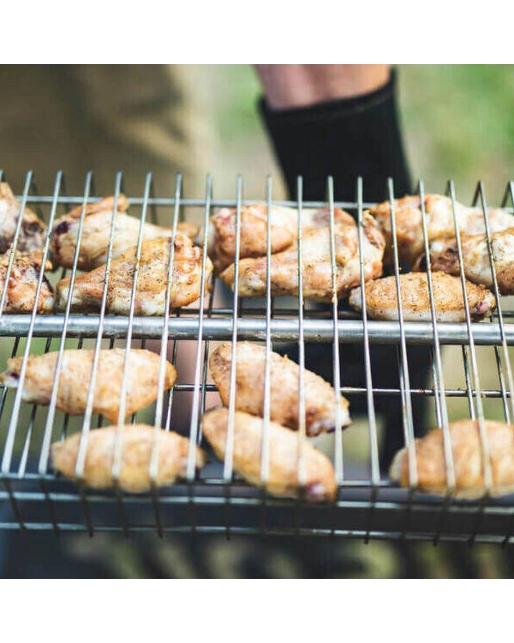 9 Auspit Stainless Steel Spit Rotisserie Basket BBQ Cage, 9 of 10